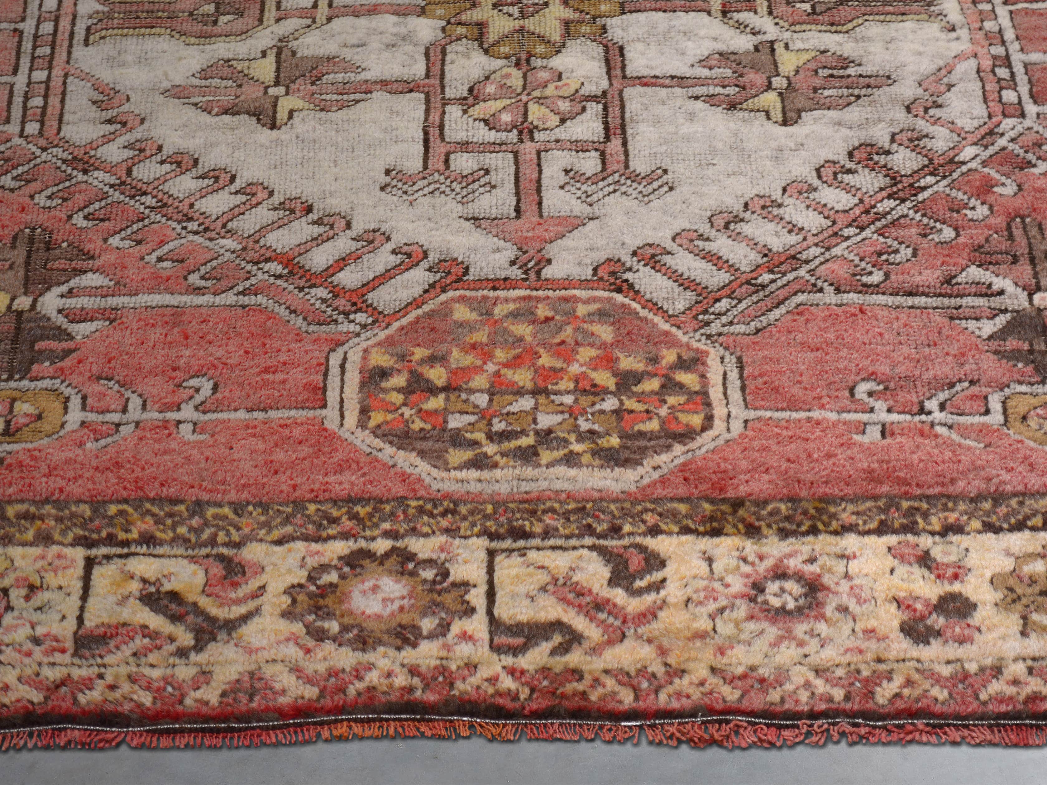 One of a Kind 3'4" x 10' Vintage Turkish Oushak Rug