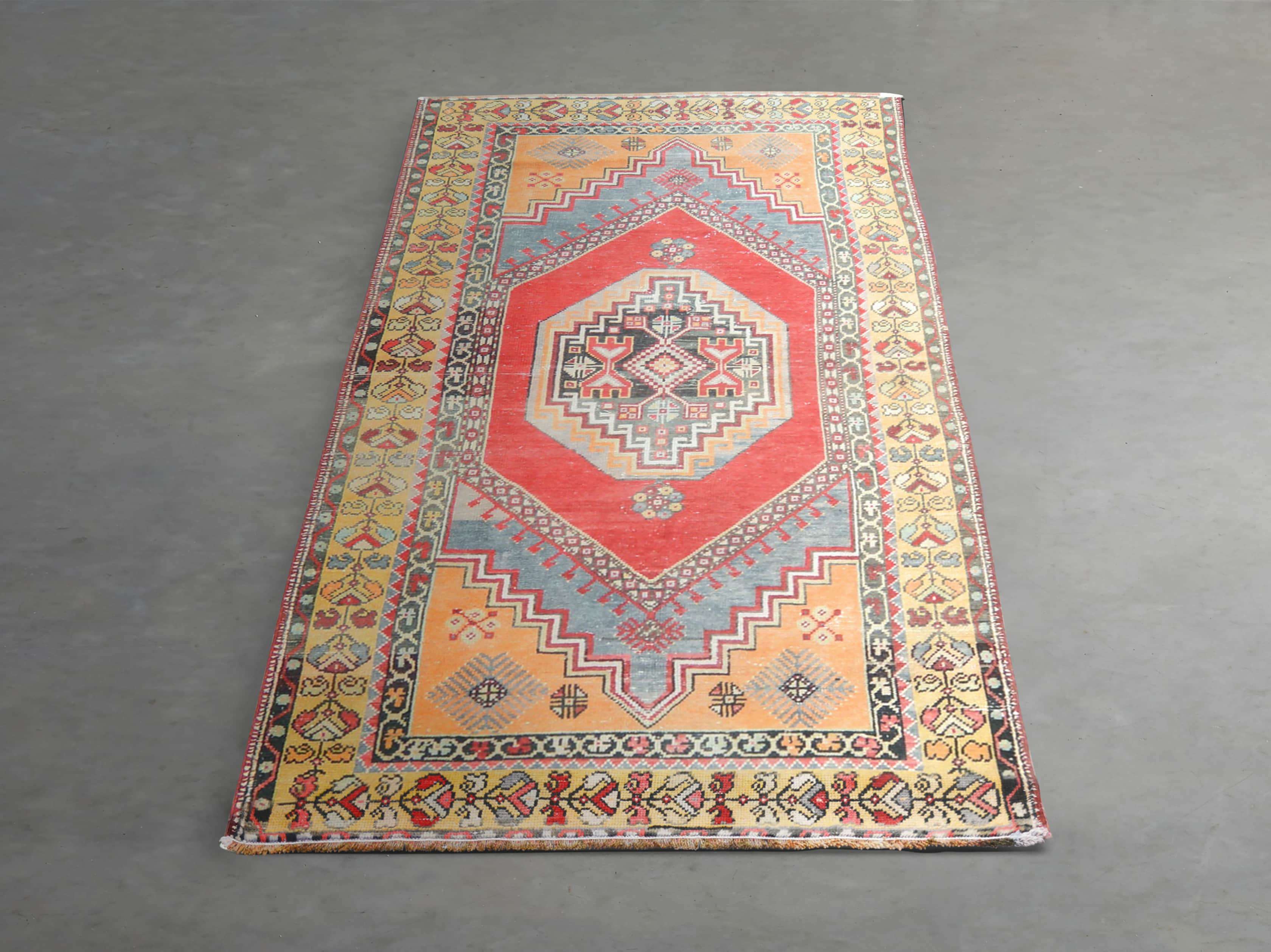 One of a Kind Vintage Turkish 3'9" x 6'8" Rug