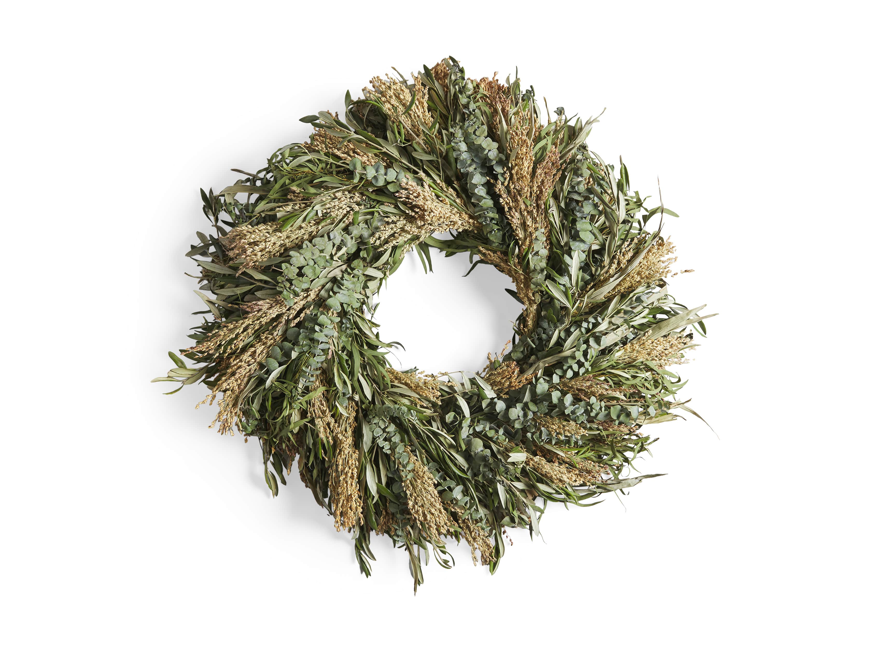 Fresh 30" Olive and Eucalyptus Wreath, slide 5 of 5