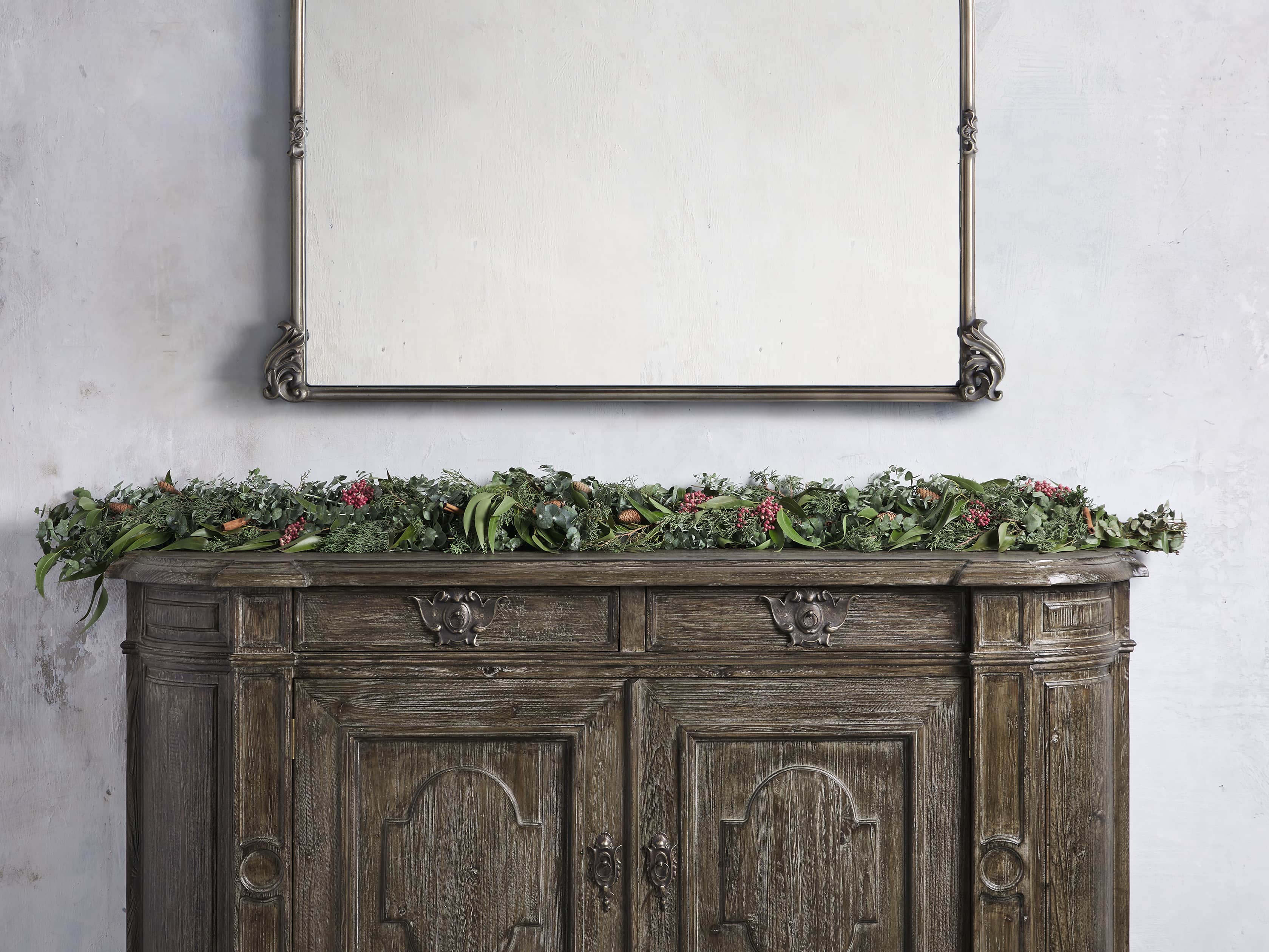 Fresh Pinecone & Berry Garland, slide 1 of 4