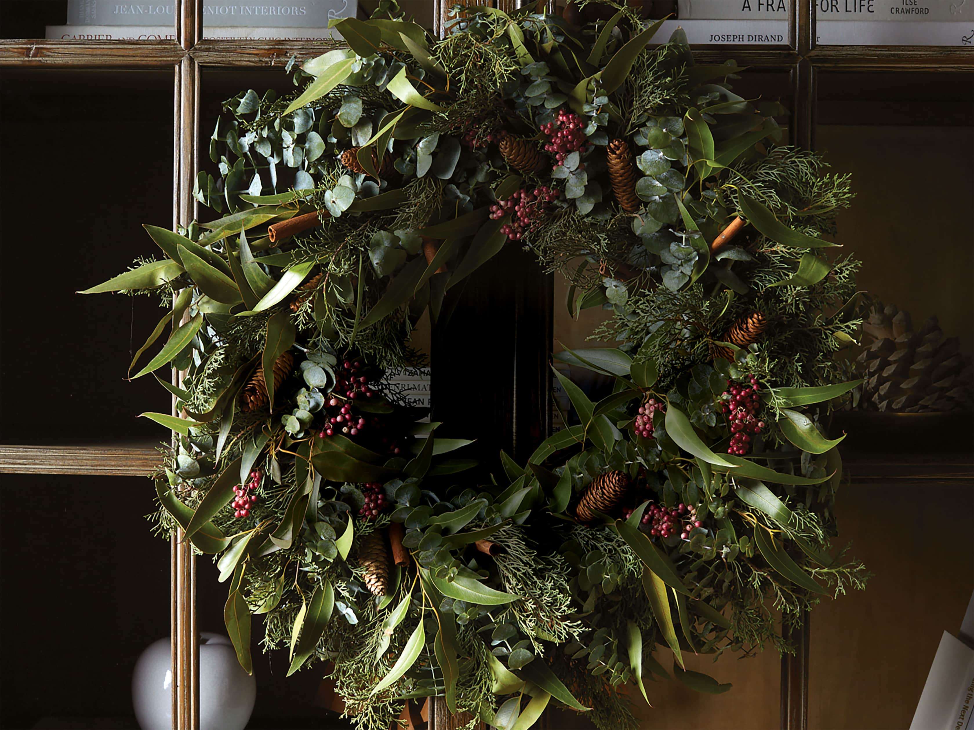 Fresh Pinecone & Berry Wreath, slide 3 of 5