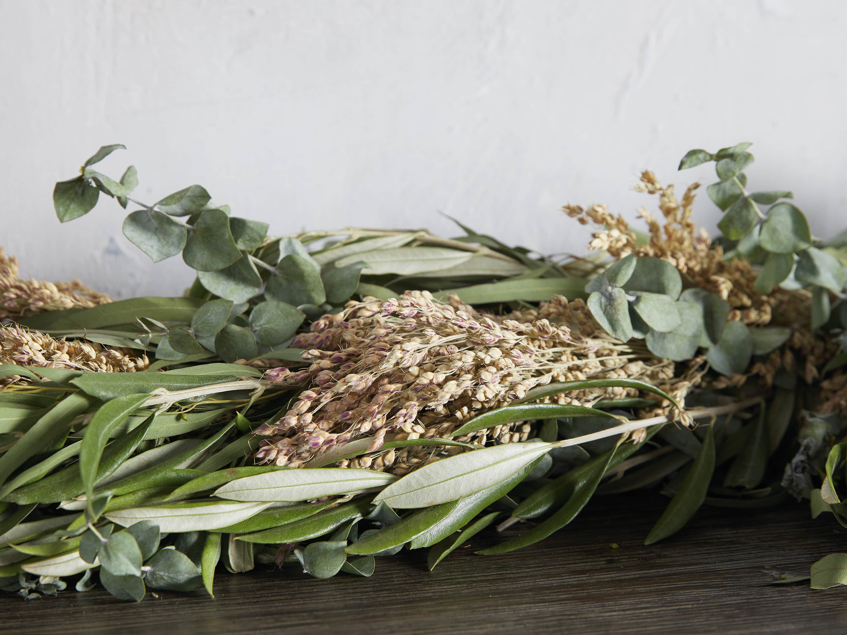 Fresh Olive & Eucalyptus Garland, slide 3 of 4