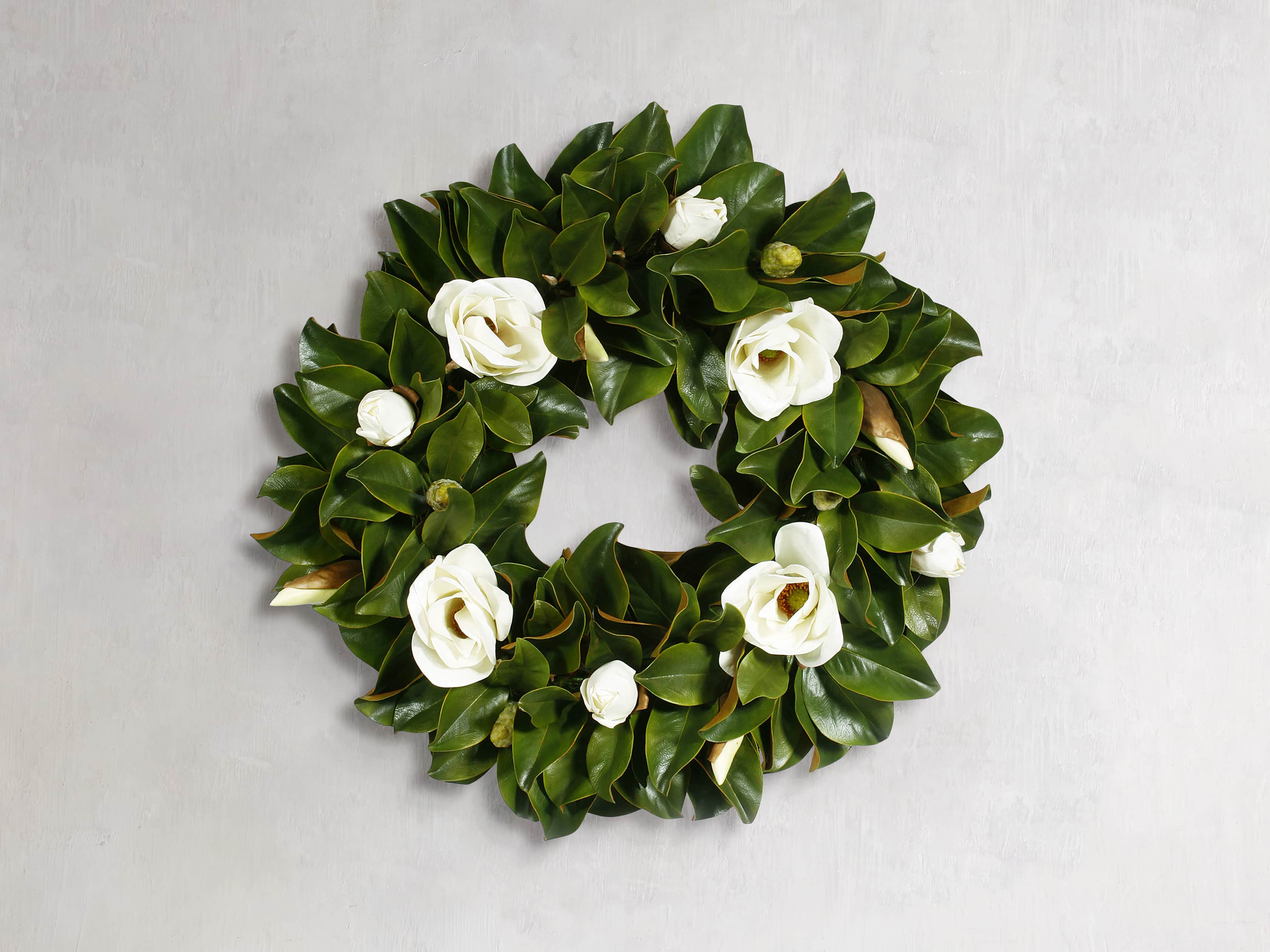 Faux 30" Magnolia Wreath, slide 1 of 1