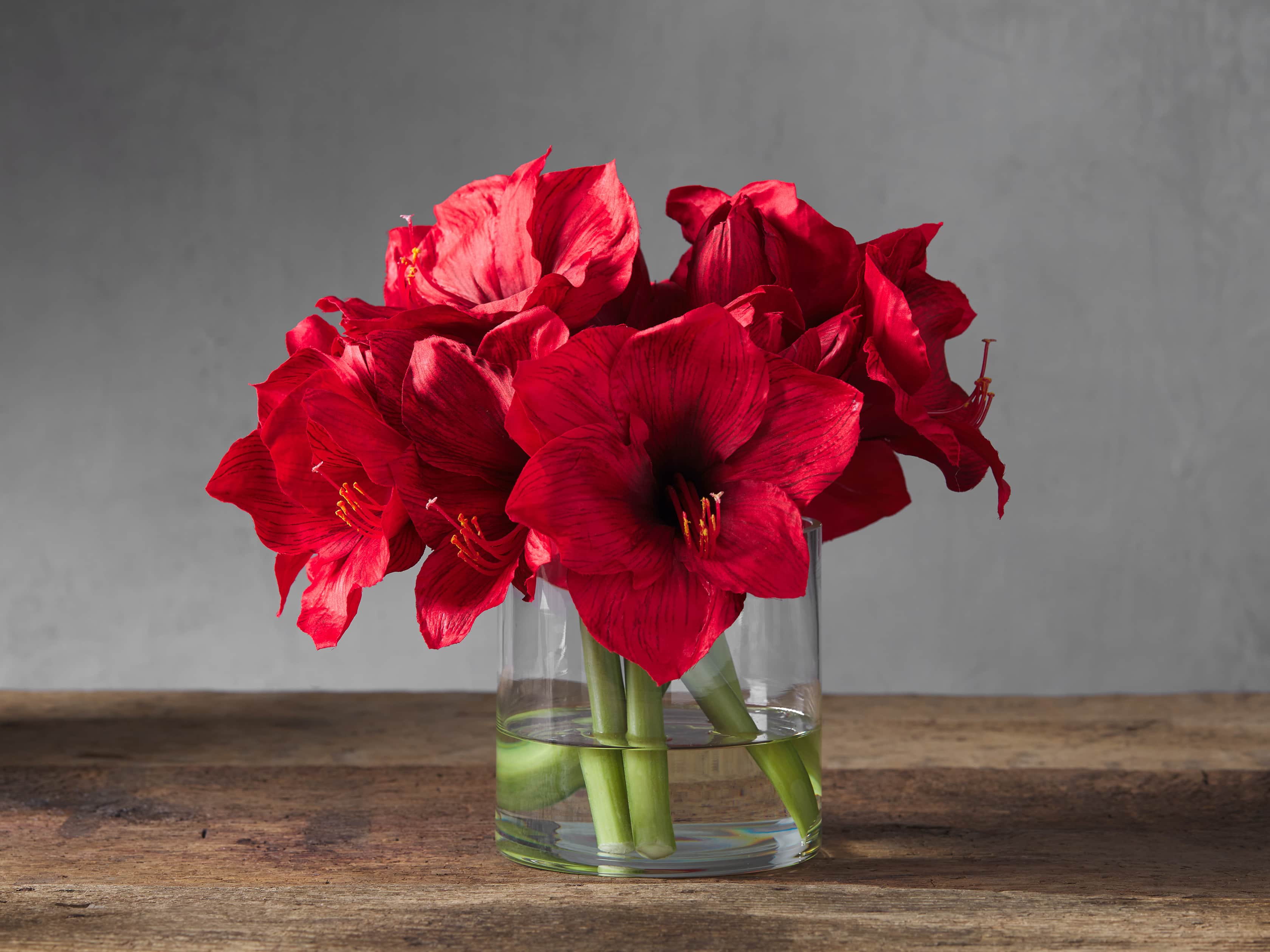 Faux Garden Amaryllis Vase 14", slide 1 of 3