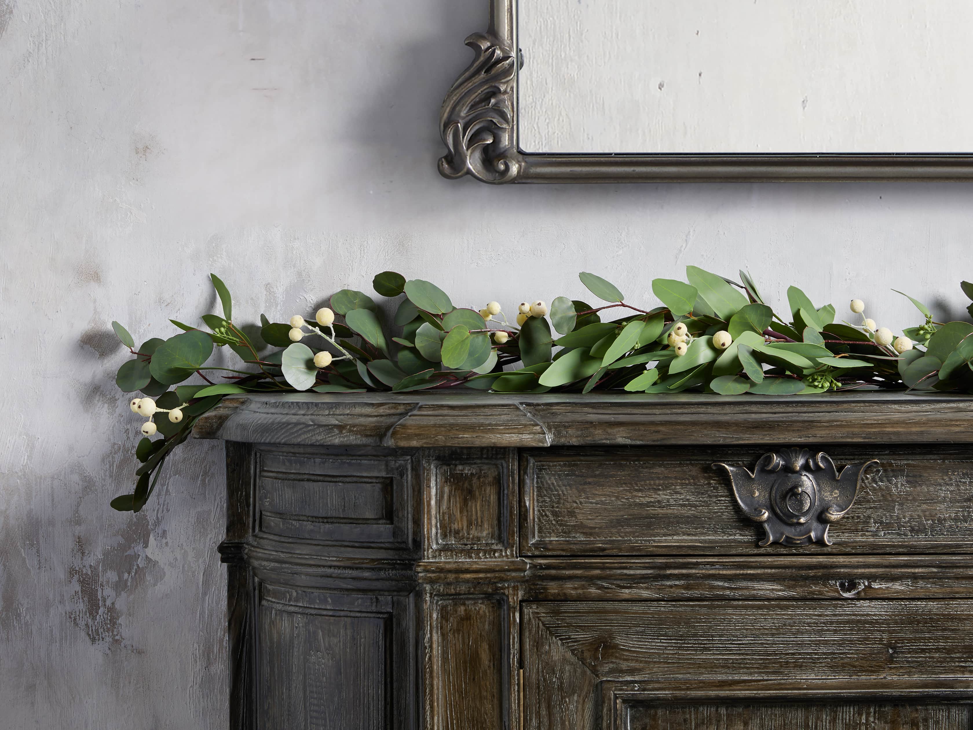 Faux Seeded Eucalyptus Garland 60", slide 2 of 4