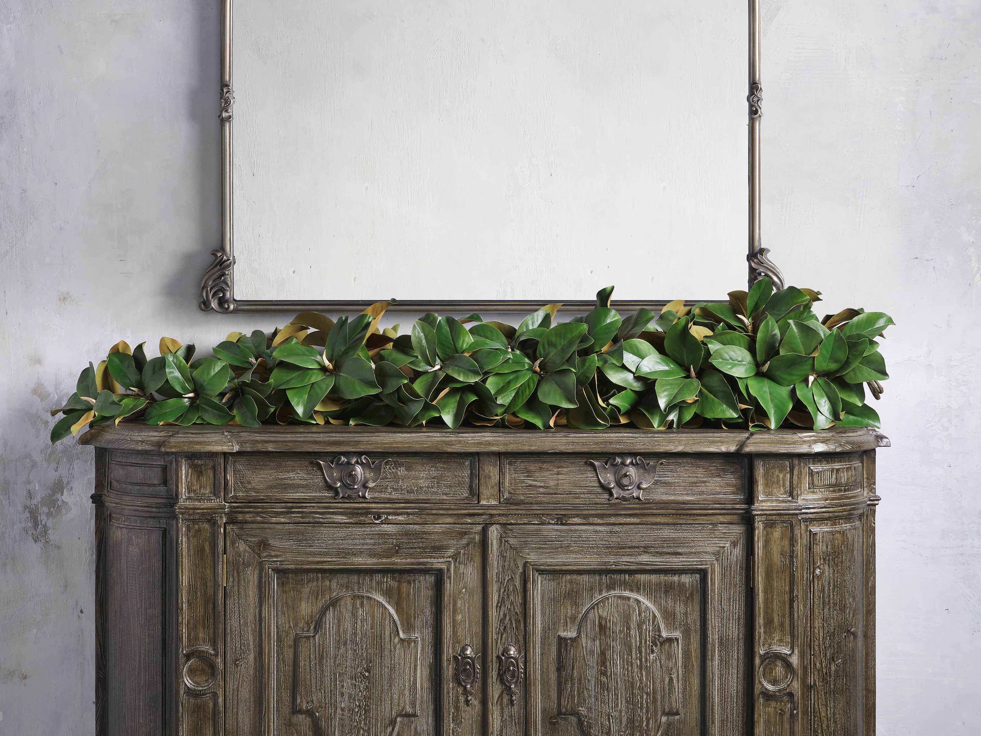 Faux Magnolia Twig Garland 6', slide 1 of 3