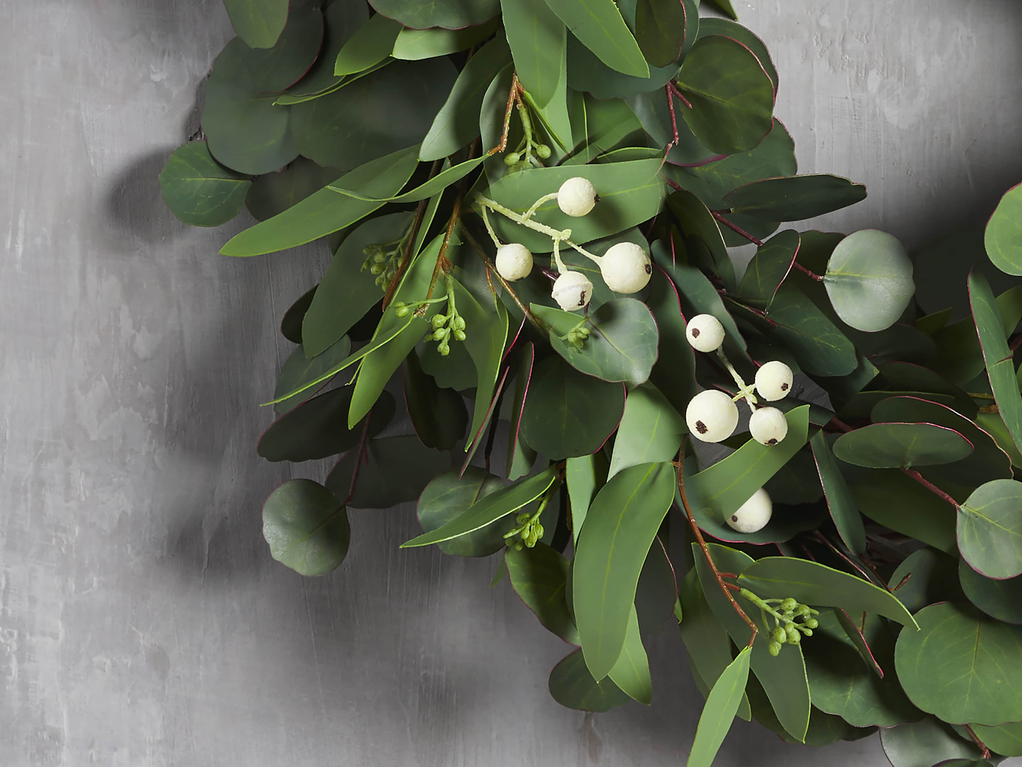 Faux Seeded Eucalyptus Wreath 24", slide 2 of 3