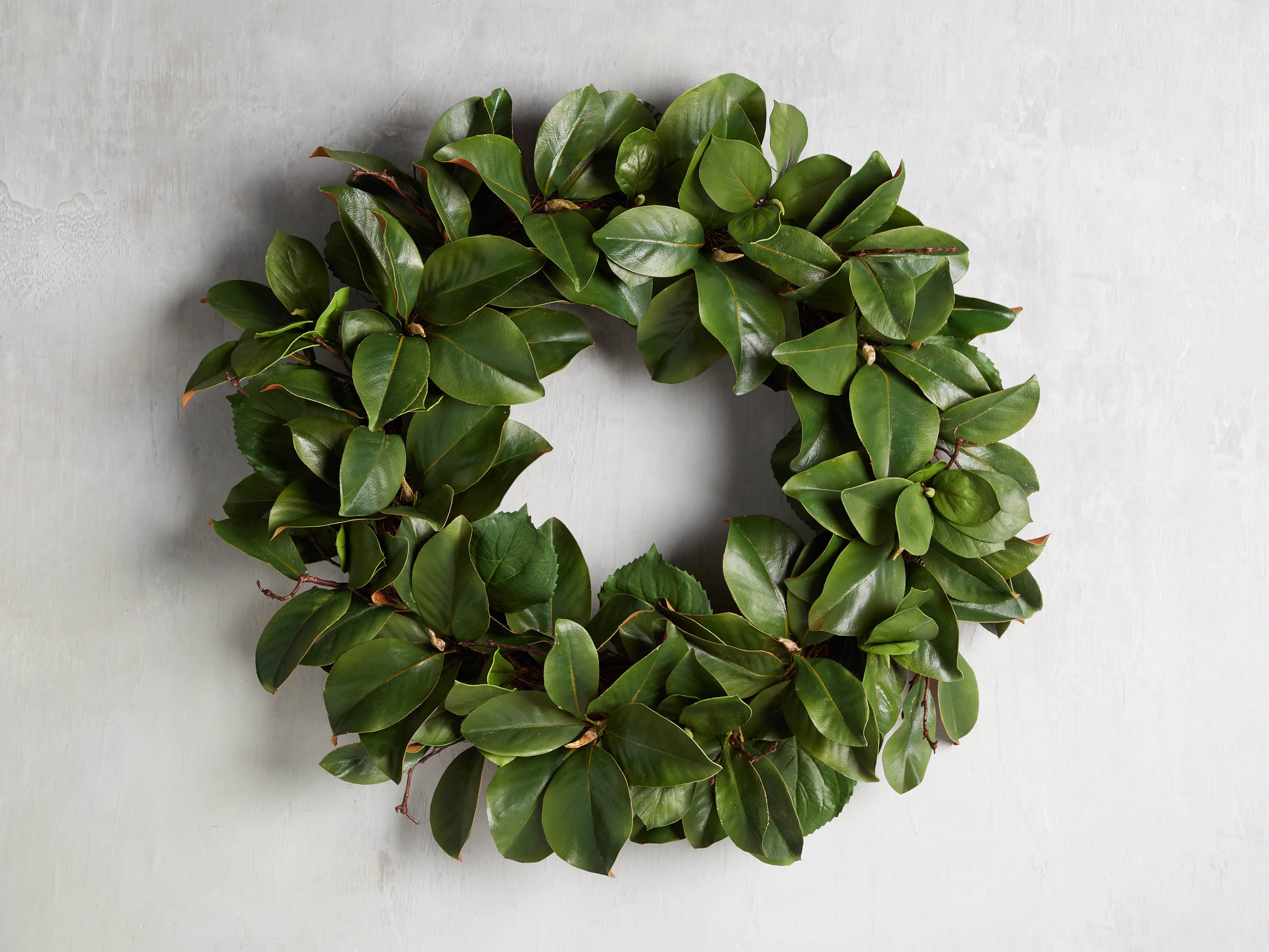 Faux Magnolia Twig Wreath 30", slide 1 of 3