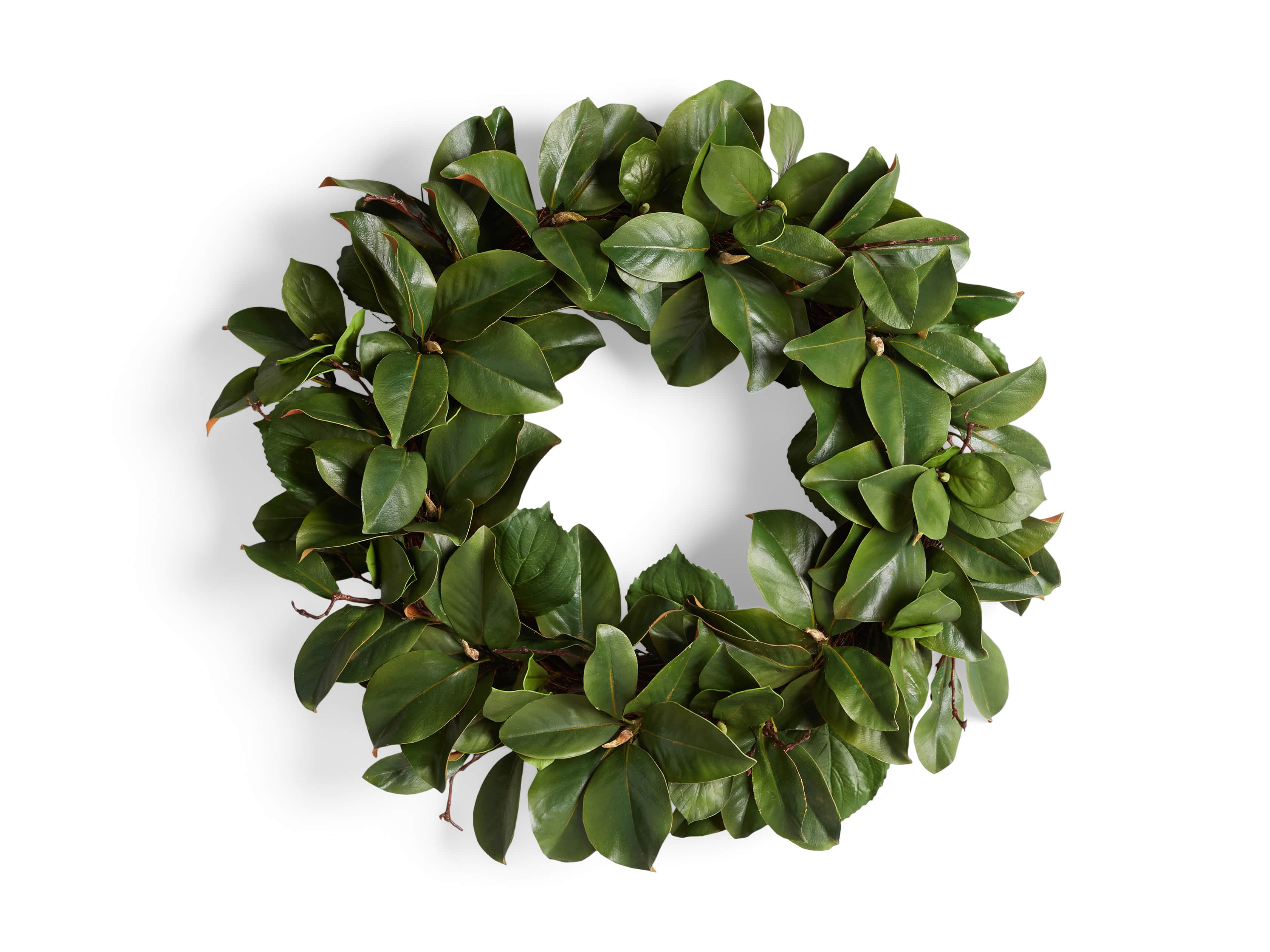 Faux Magnolia Twig Wreath 30", slide 3 of 3