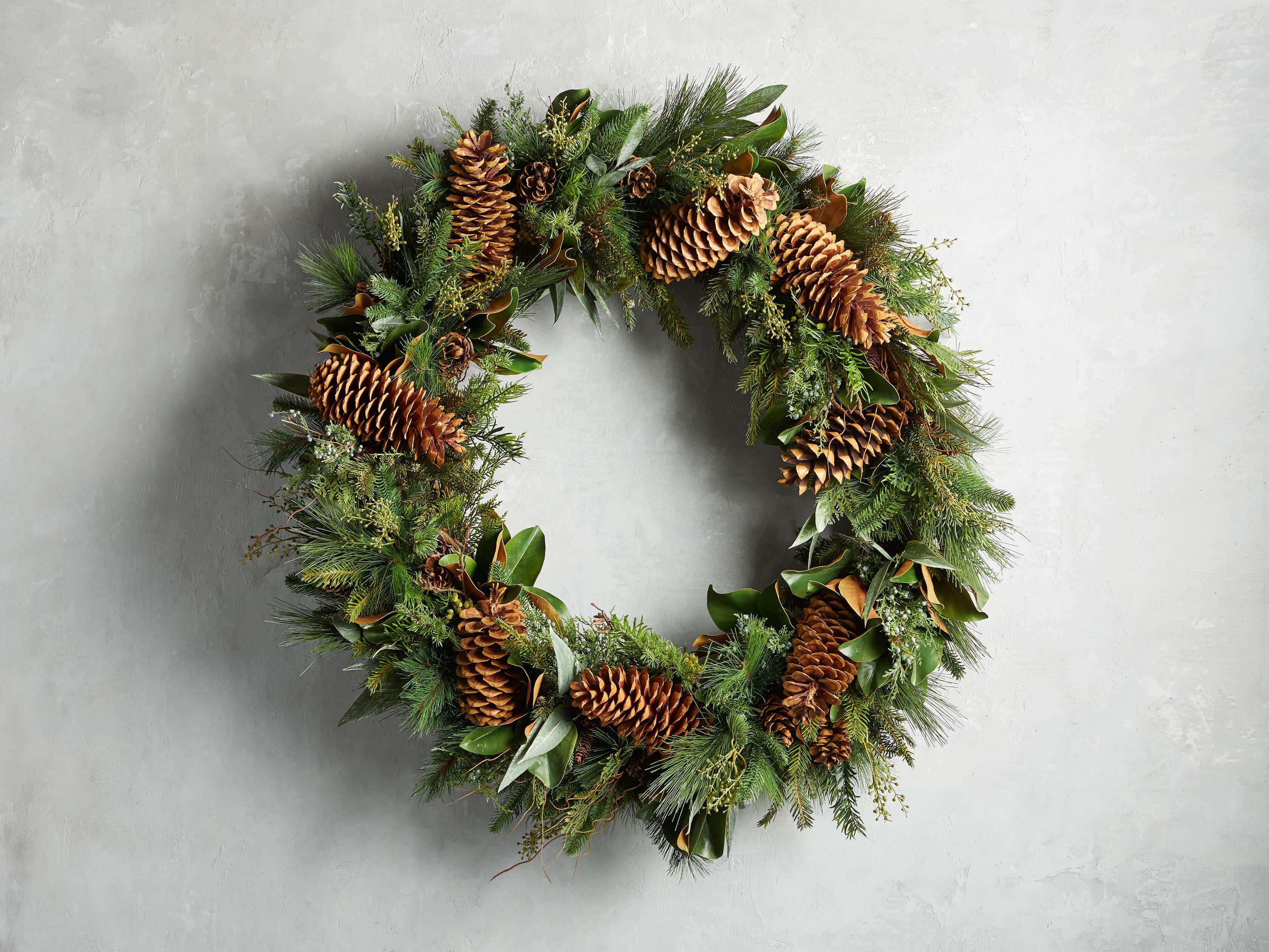 Faux Pinecone Grand Wreath 42", slide 1 of 2