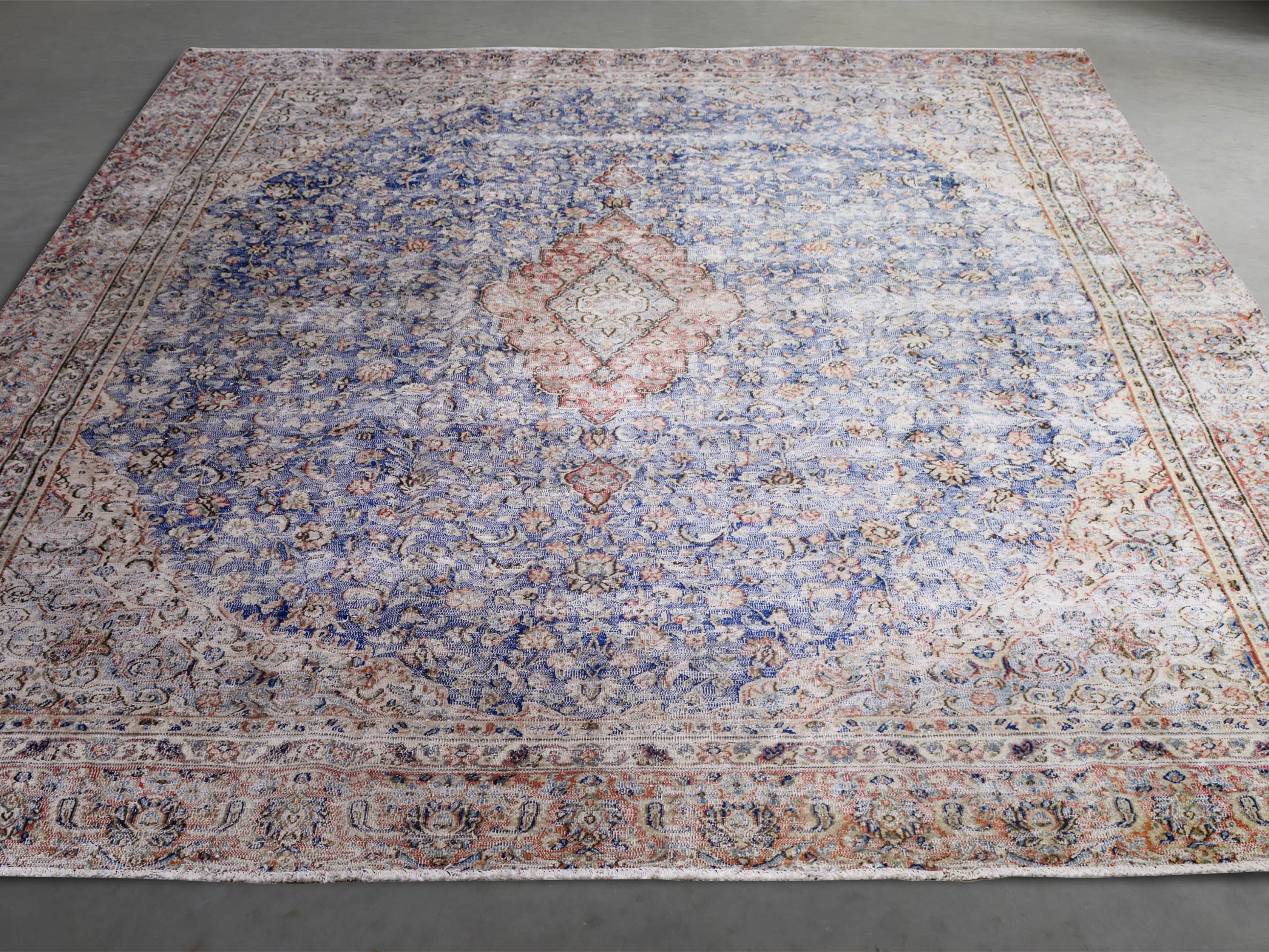 One of a Kind 8'8" x 12' Vintage Persian Rug, slide 3 of 4