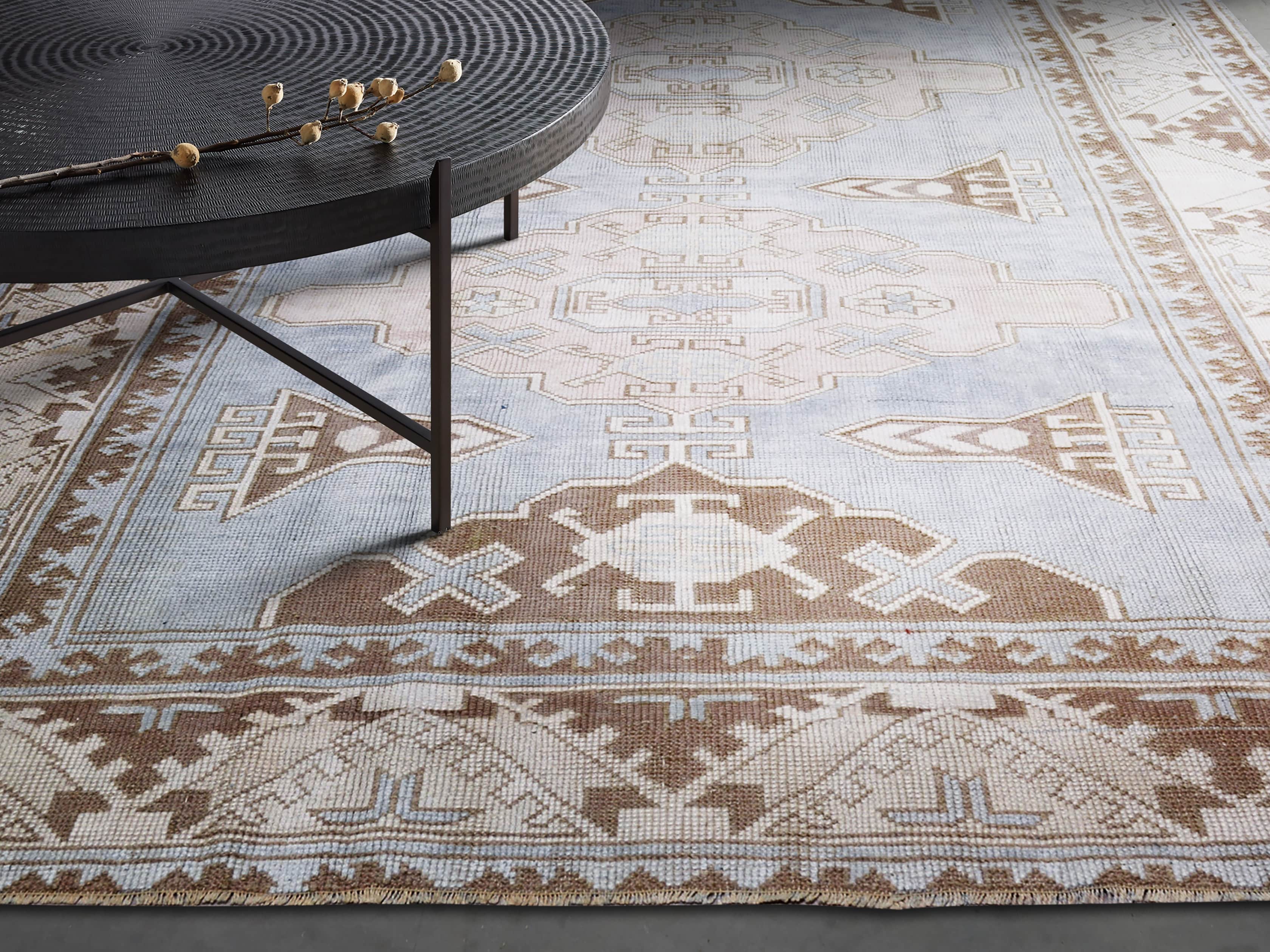 View the One of a Kind 5'4" x 7'3" Vintage Turkish Oushak Rug