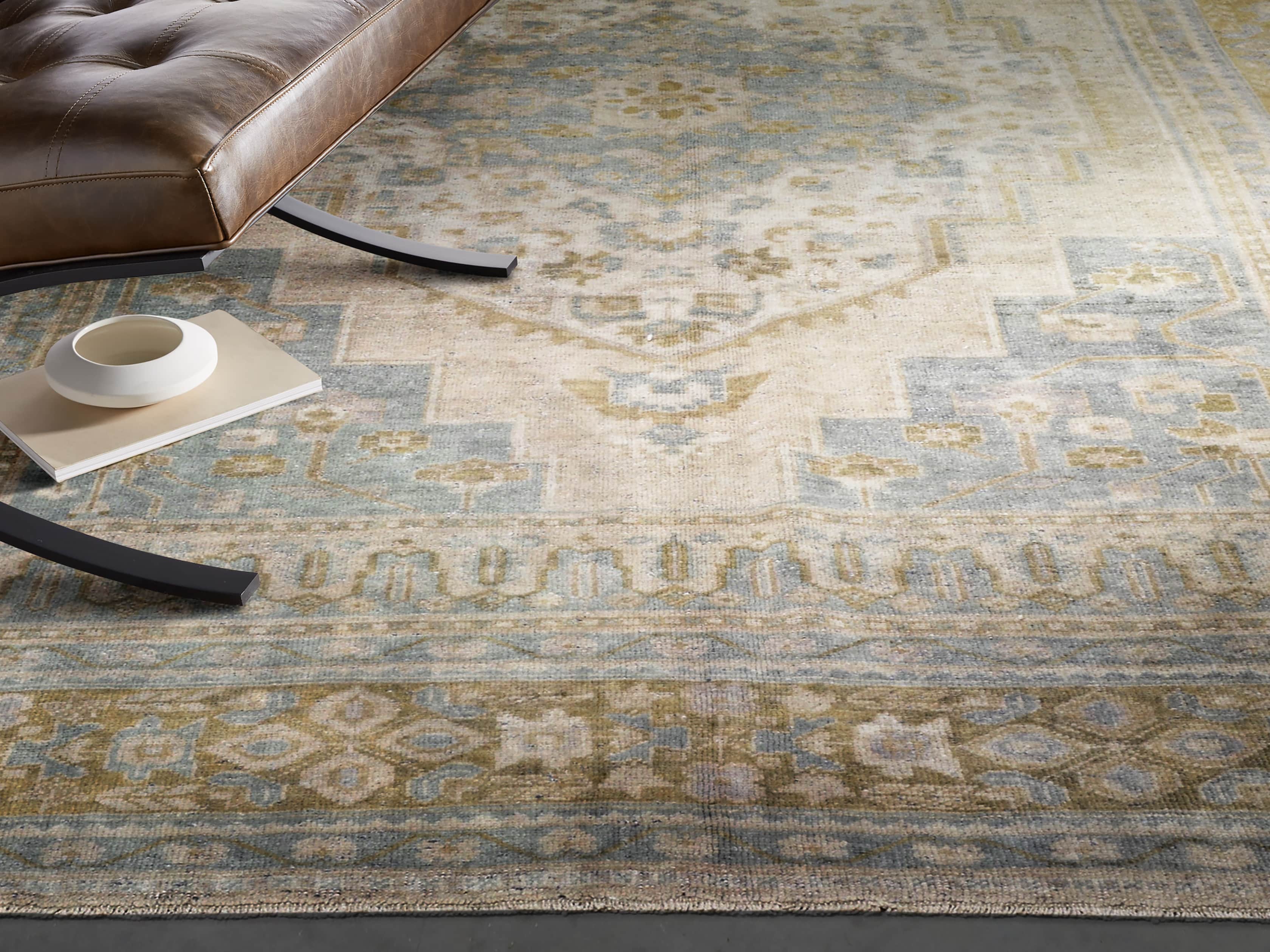 View the One of a Kind 6' x 10'8" Vintage Turkish Oushak Rug