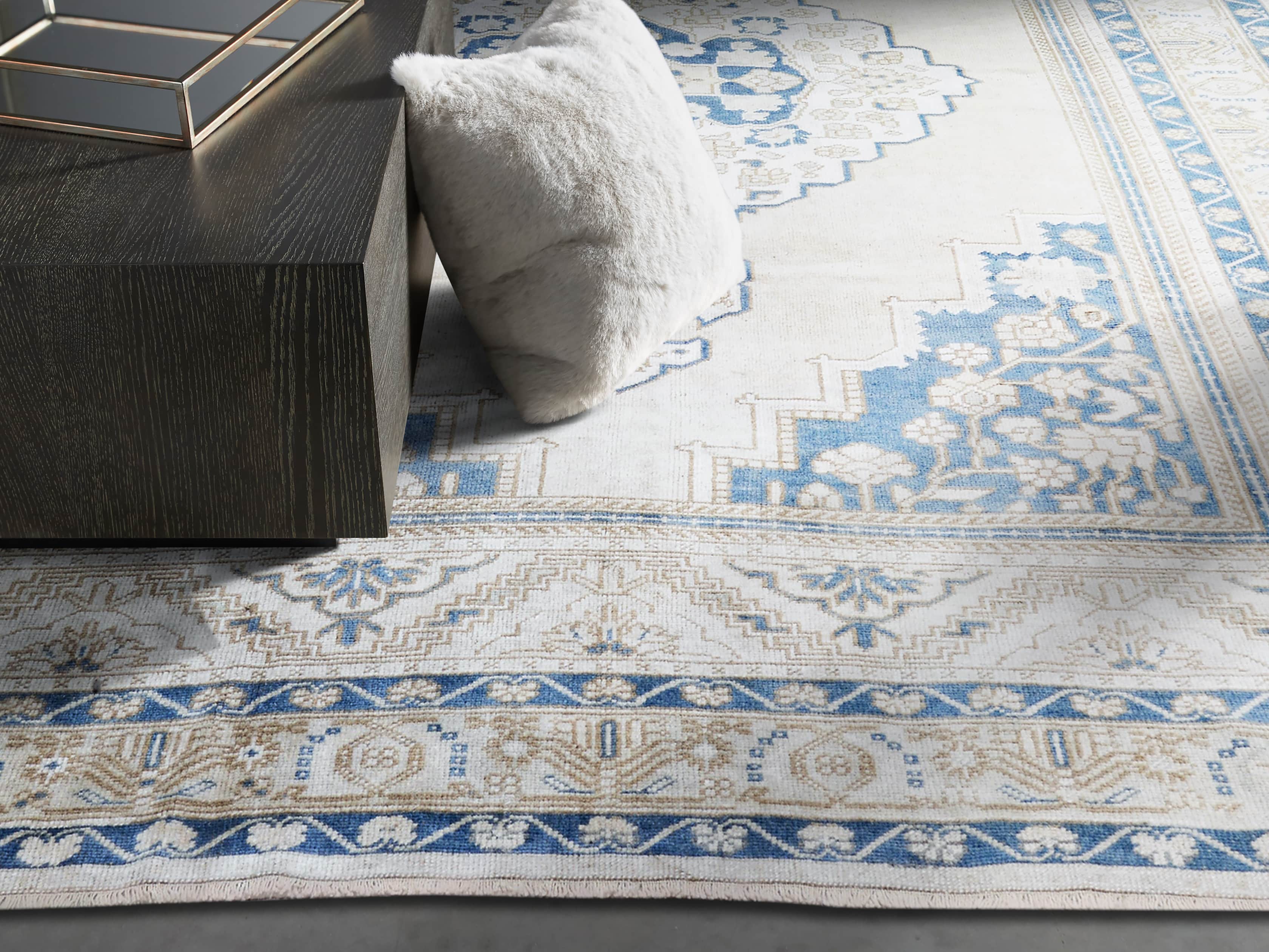 View the One of a Kind 6'6" x 9'10" Vintage Turkish Oushak Rug