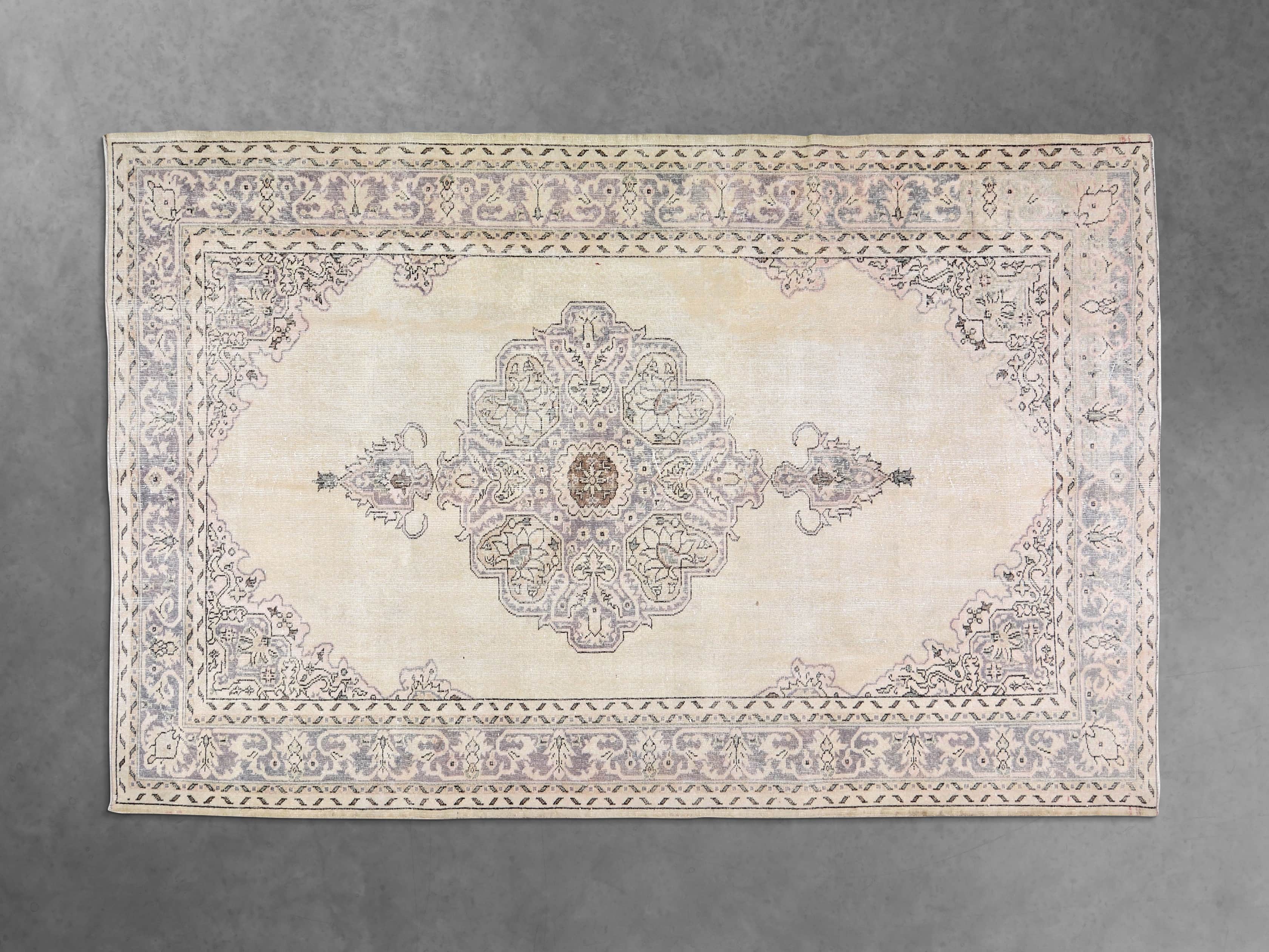 View the One of a Kind 6'10" x 10'6" Vintage Turkish Oushak Rugs