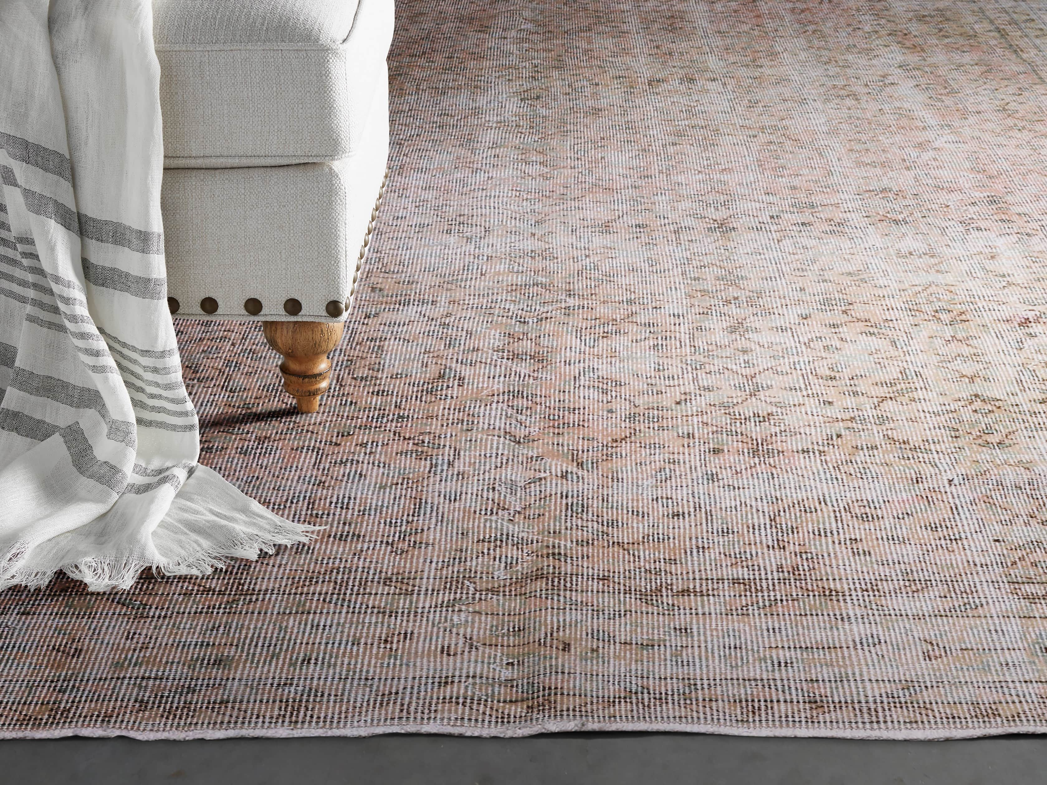 One of a Kind 7' x 10' Vintage Turkish Whitewash Rug, slide 1 of 4