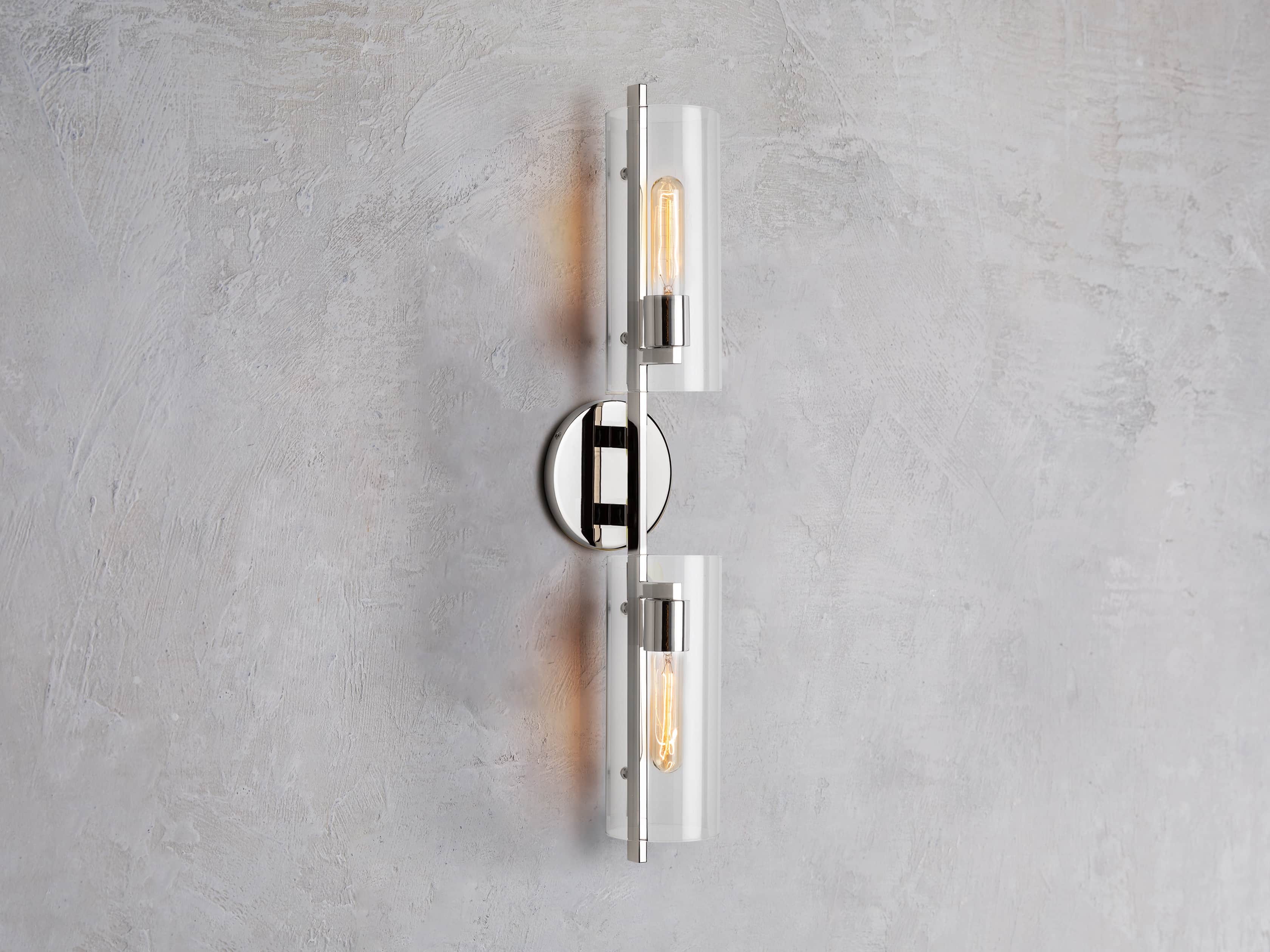 Kendrick 2-Light Sconce in Nickel, slide 1 of 5