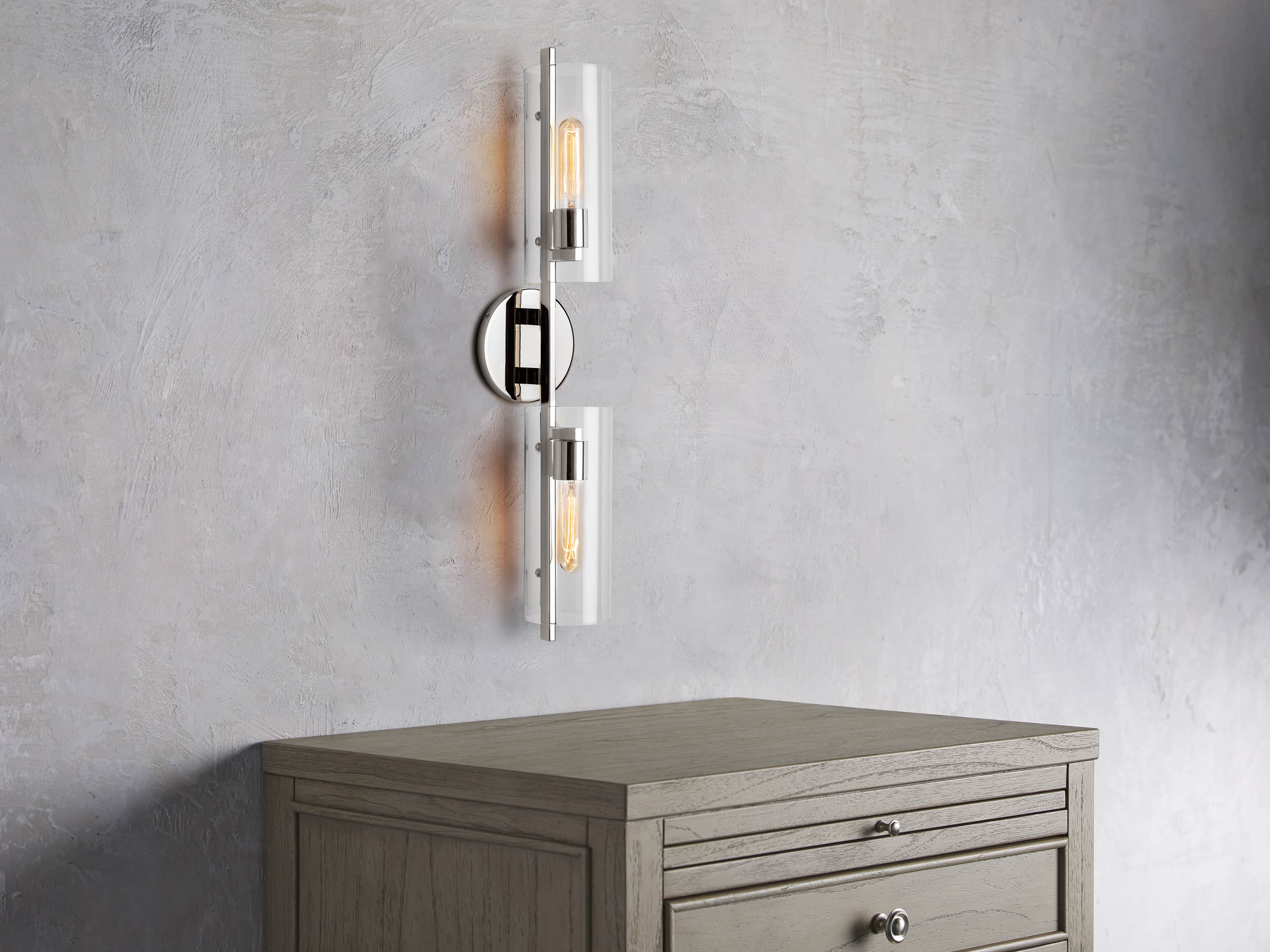 Kendrick 2-Light Sconce in Nickel, slide 3 of 5