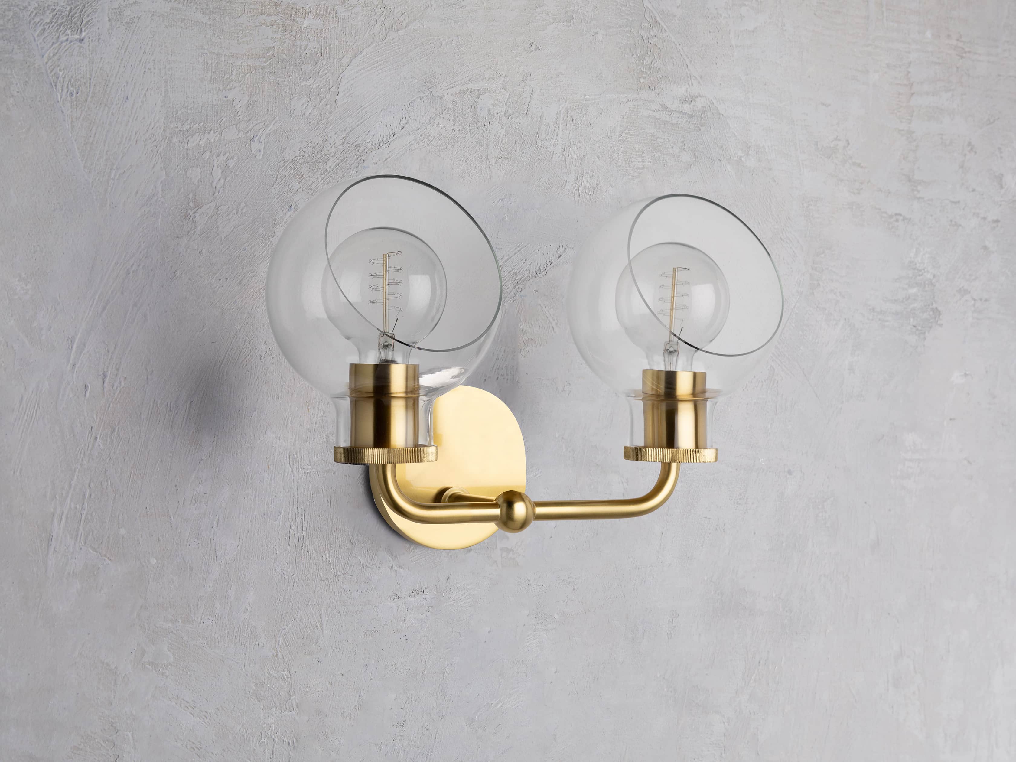 Maisie 2-Light Vanity Sconce in Brass, slide 2 of 3