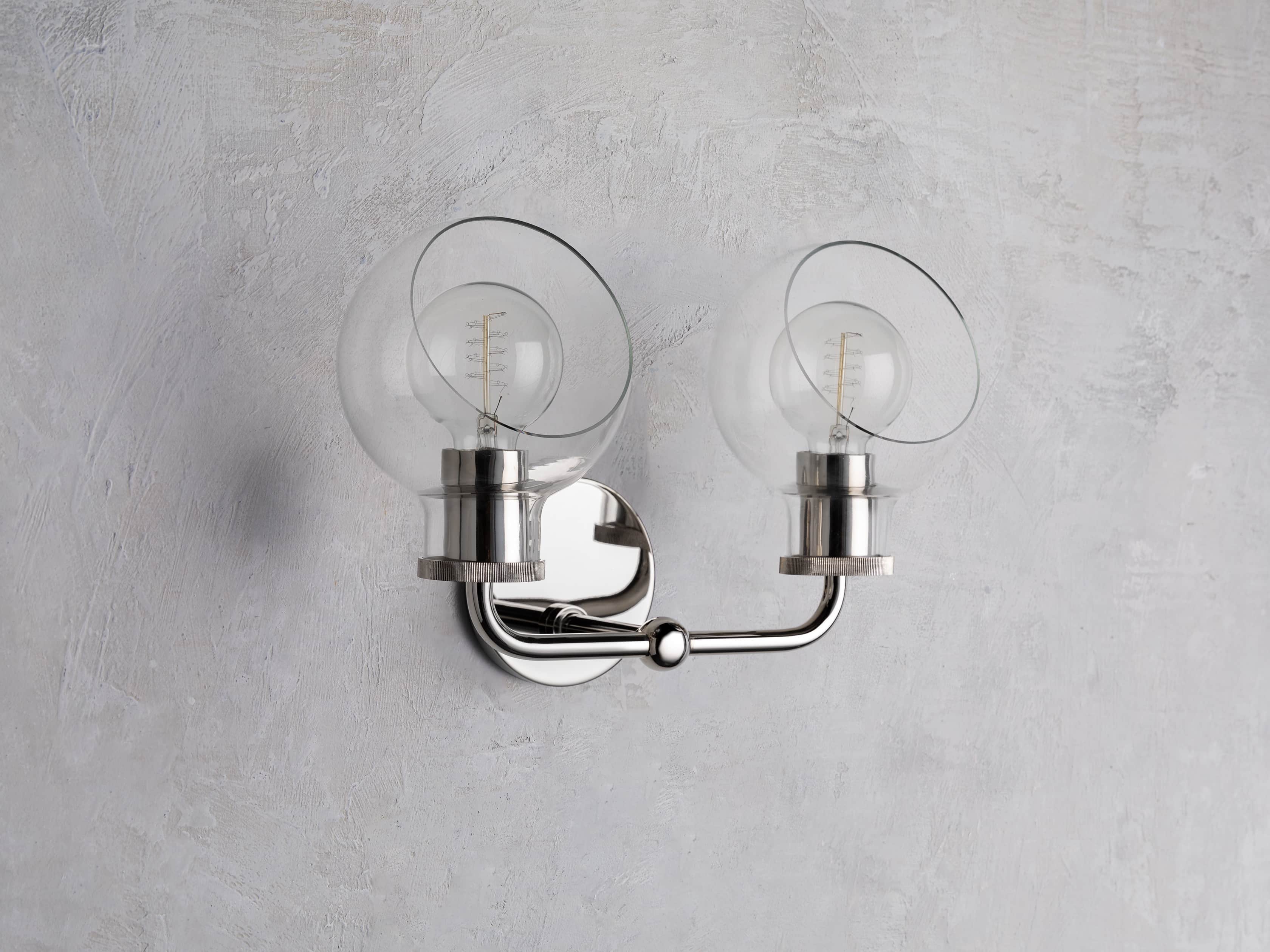 Maisie 2-Light Vanity Sconce in Nickel, slide 2 of 3