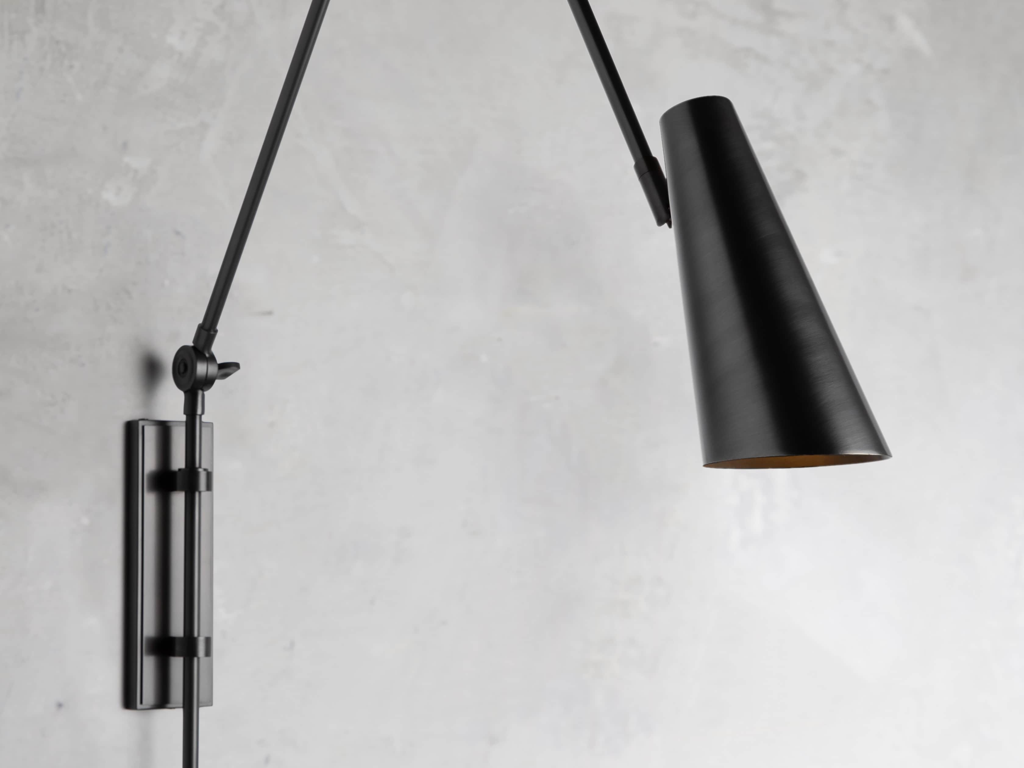 PERCEY BRONZE SWING ARM SCONCE, slide 2 of 3