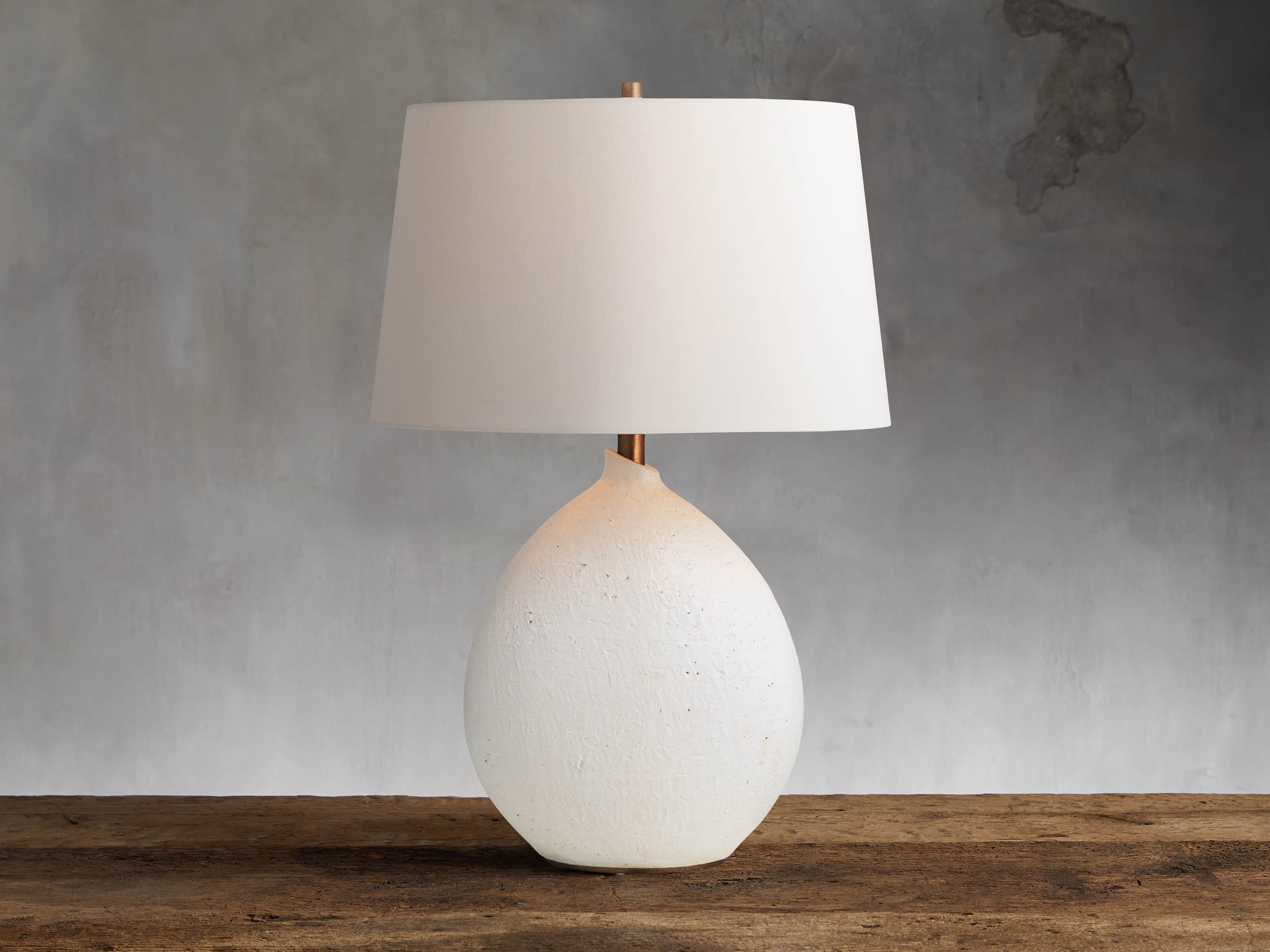Khan Table Lamp in White, slide 1 of 3