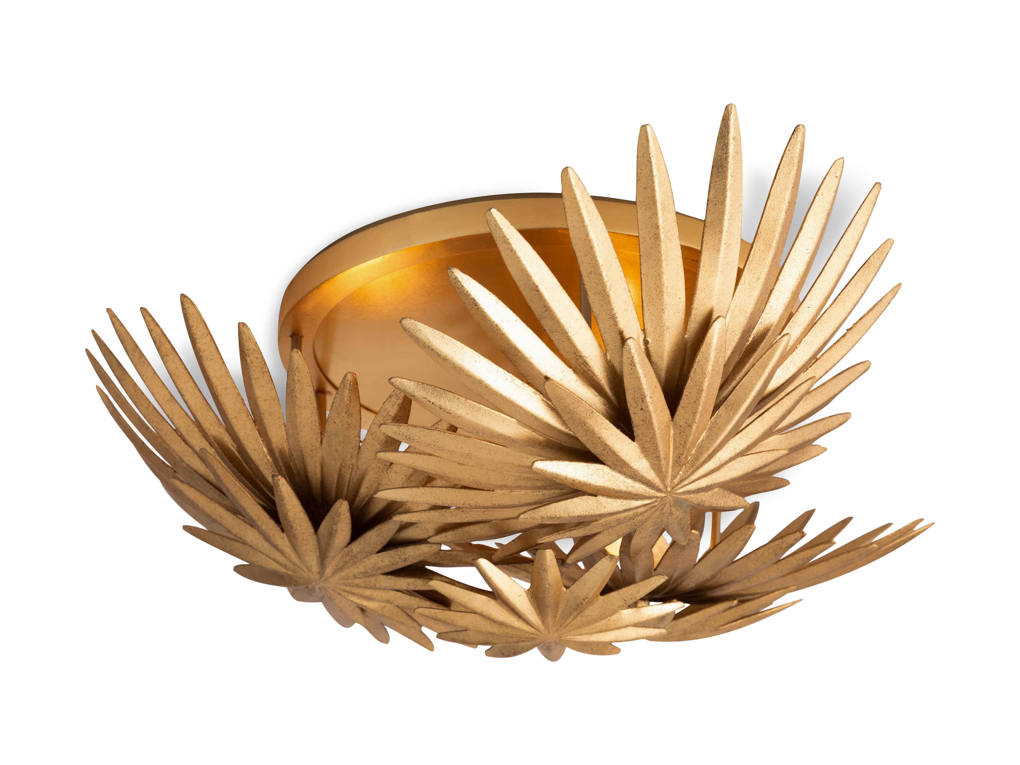 ESME GOLD LEAF FLUSH MOUNT, slide 2 of 2