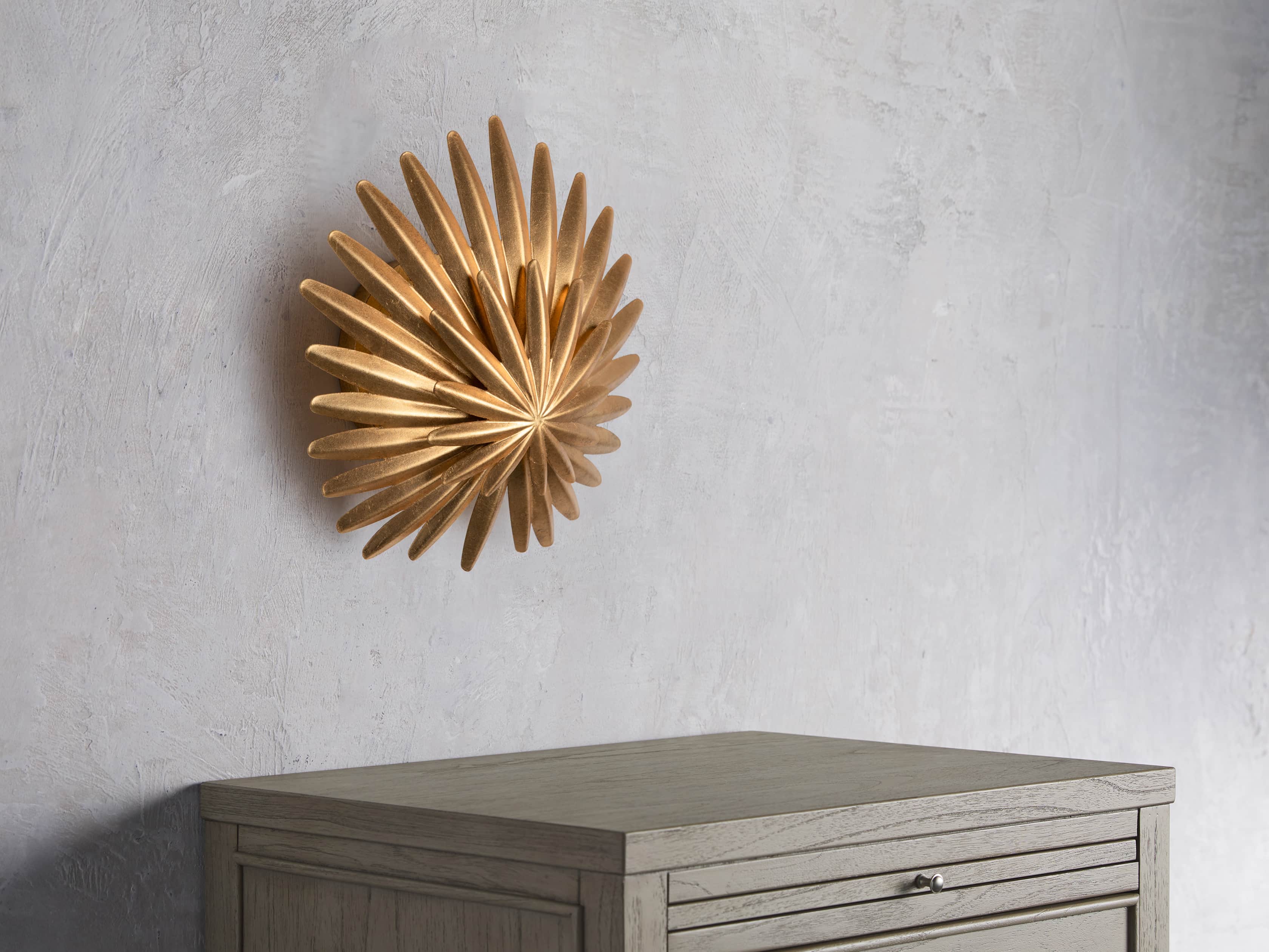 ESME GOLD LEAF WALL SCONCE, slide 4 of 5