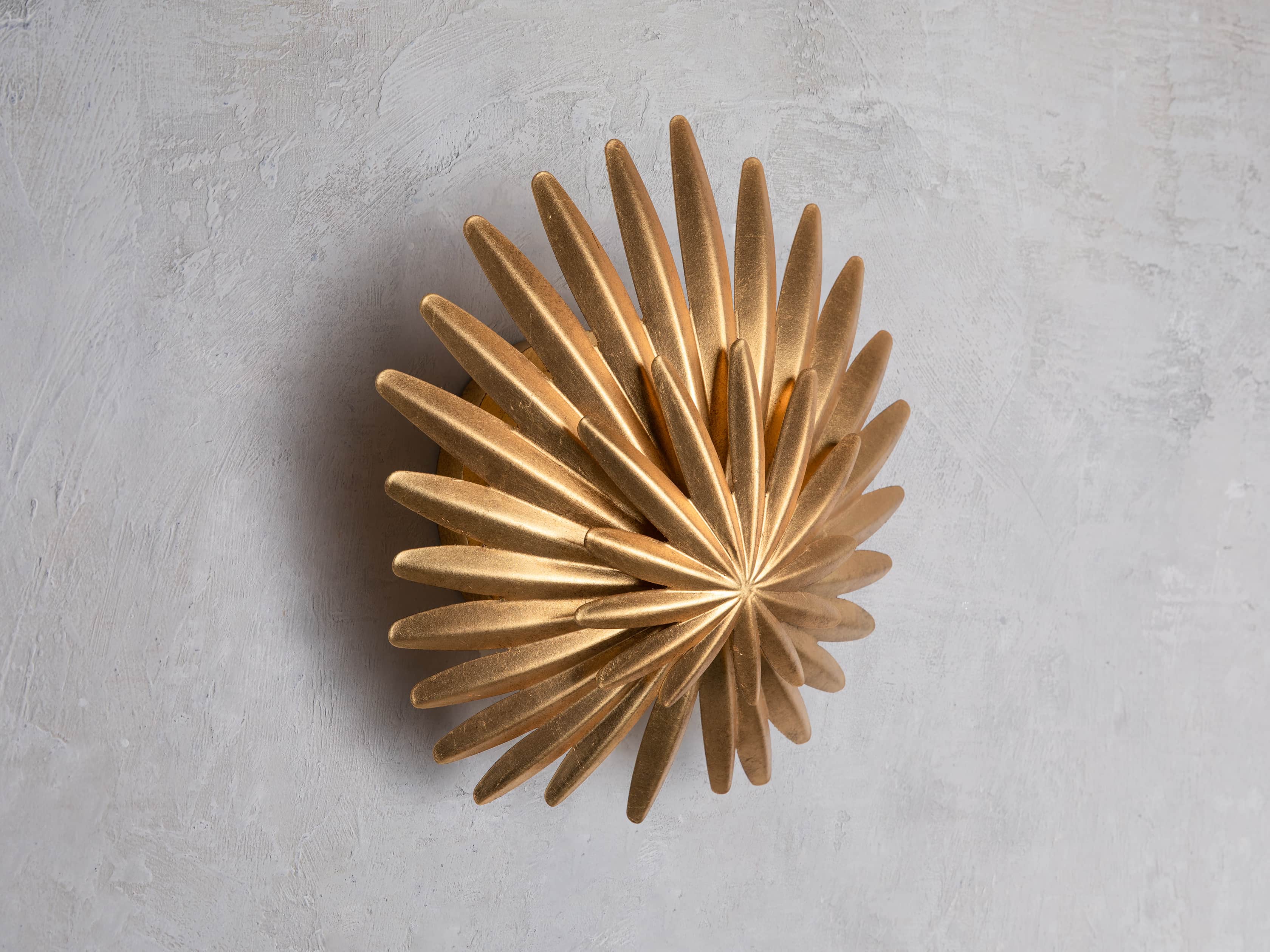 ESME GOLD LEAF WALL SCONCE, slide 2 of 5