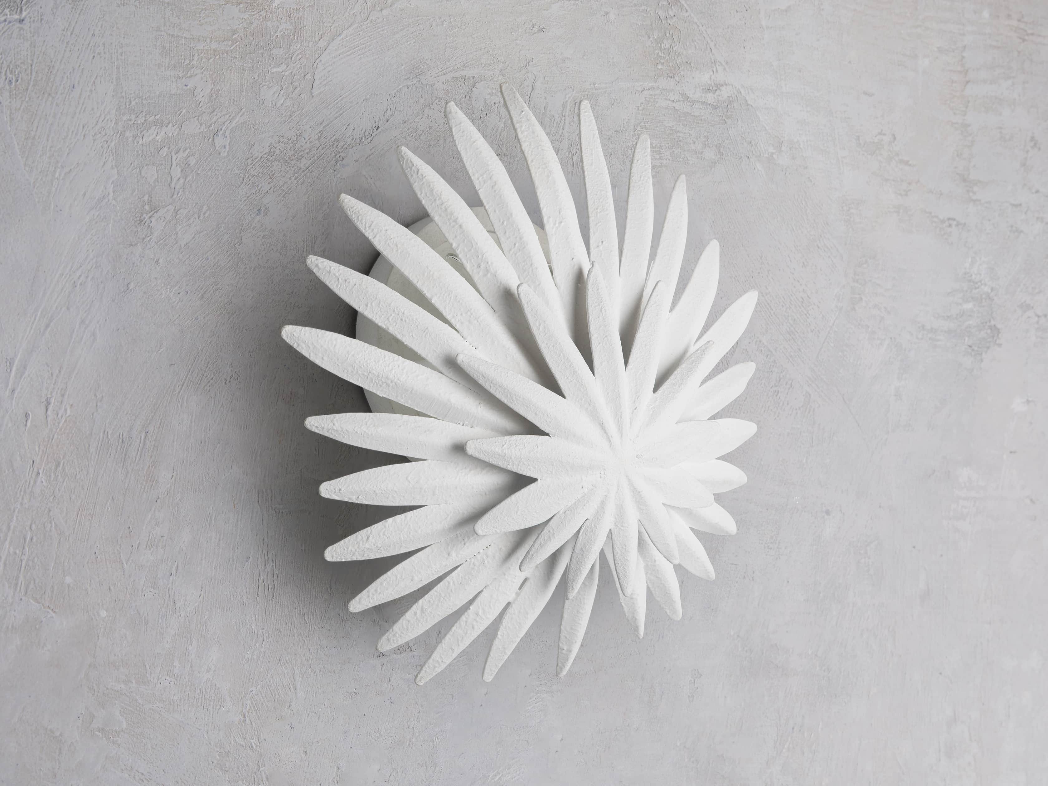 ESME WHITE GESSO WALL SCONCE, slide 2 of 5