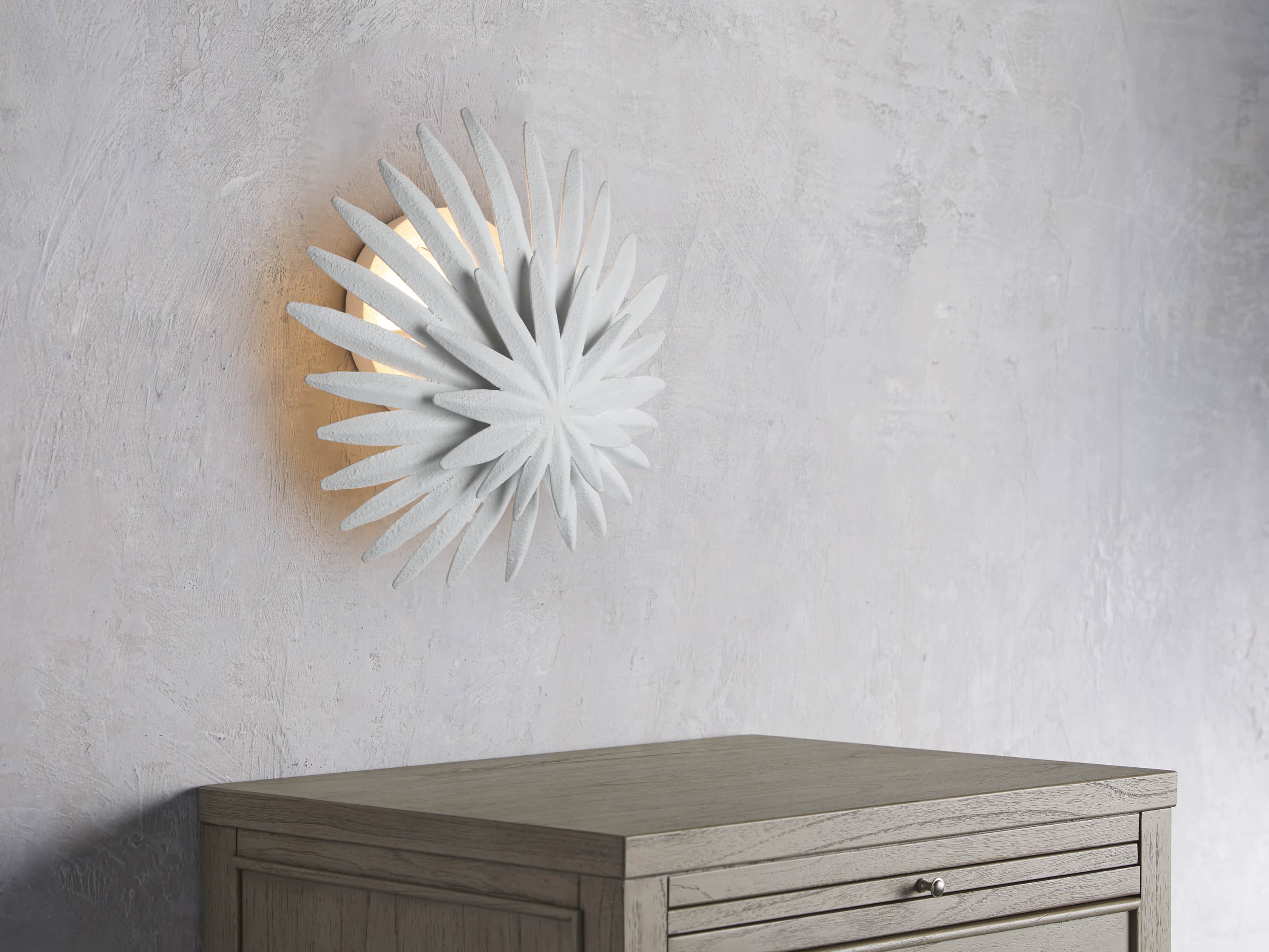 ESME WHITE GESSO WALL SCONCE, slide 3 of 5