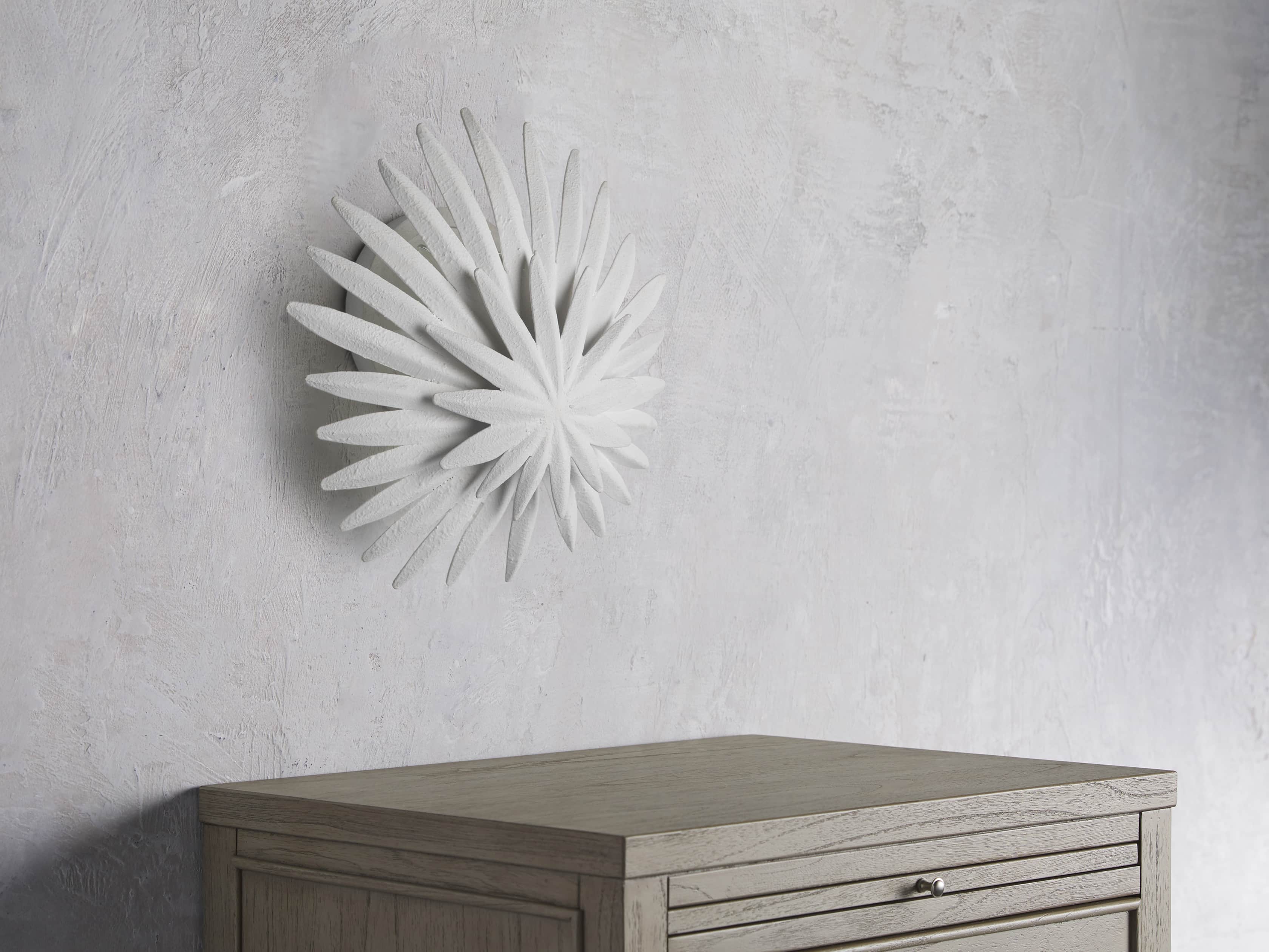 ESME WHITE GESSO WALL SCONCE, slide 4 of 5