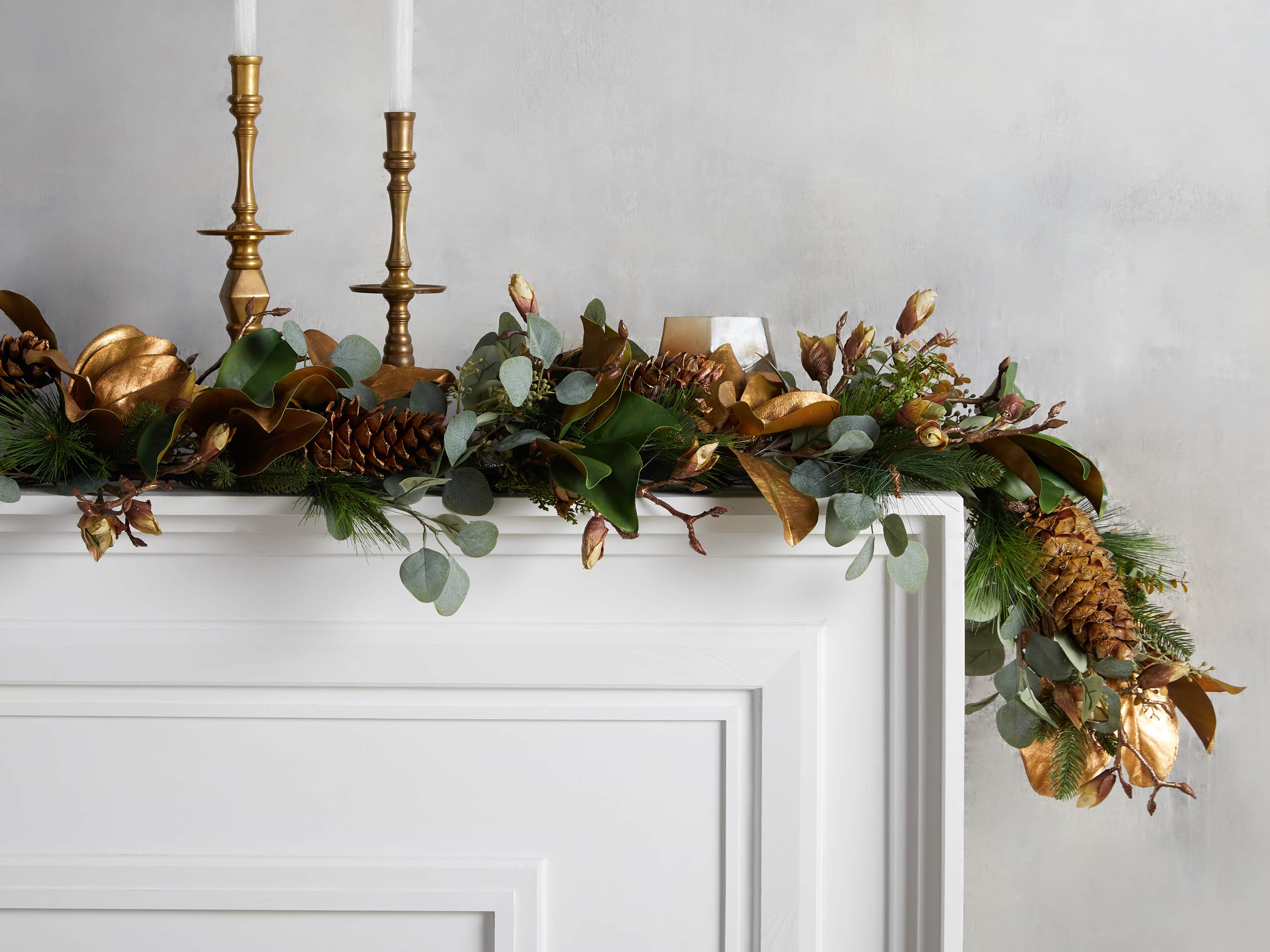 Faux Golden Mix Garland, slide 1 of 2