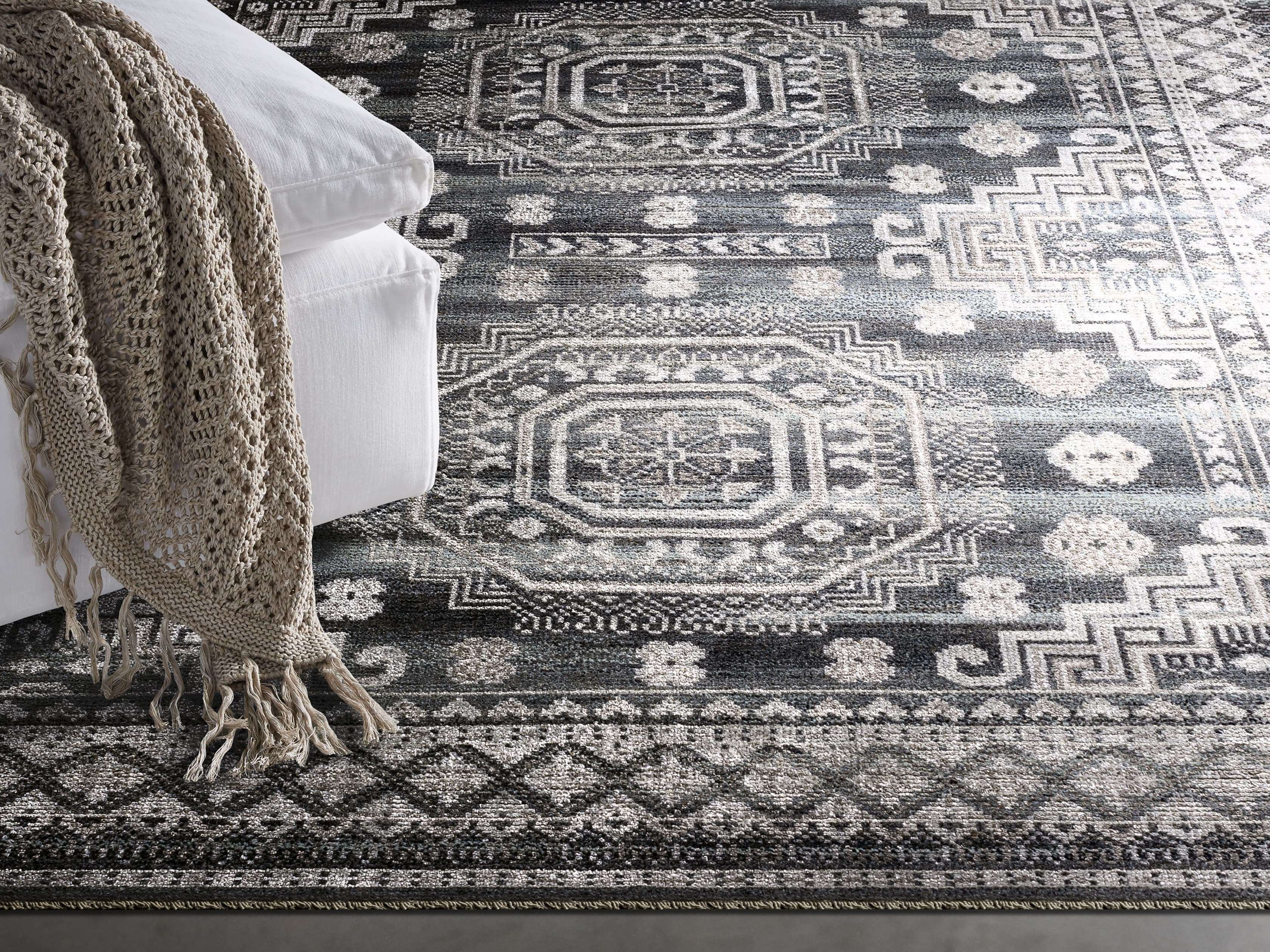 Adella Hand Knotted Rug 8 10 X 12 In Gray Arhaus