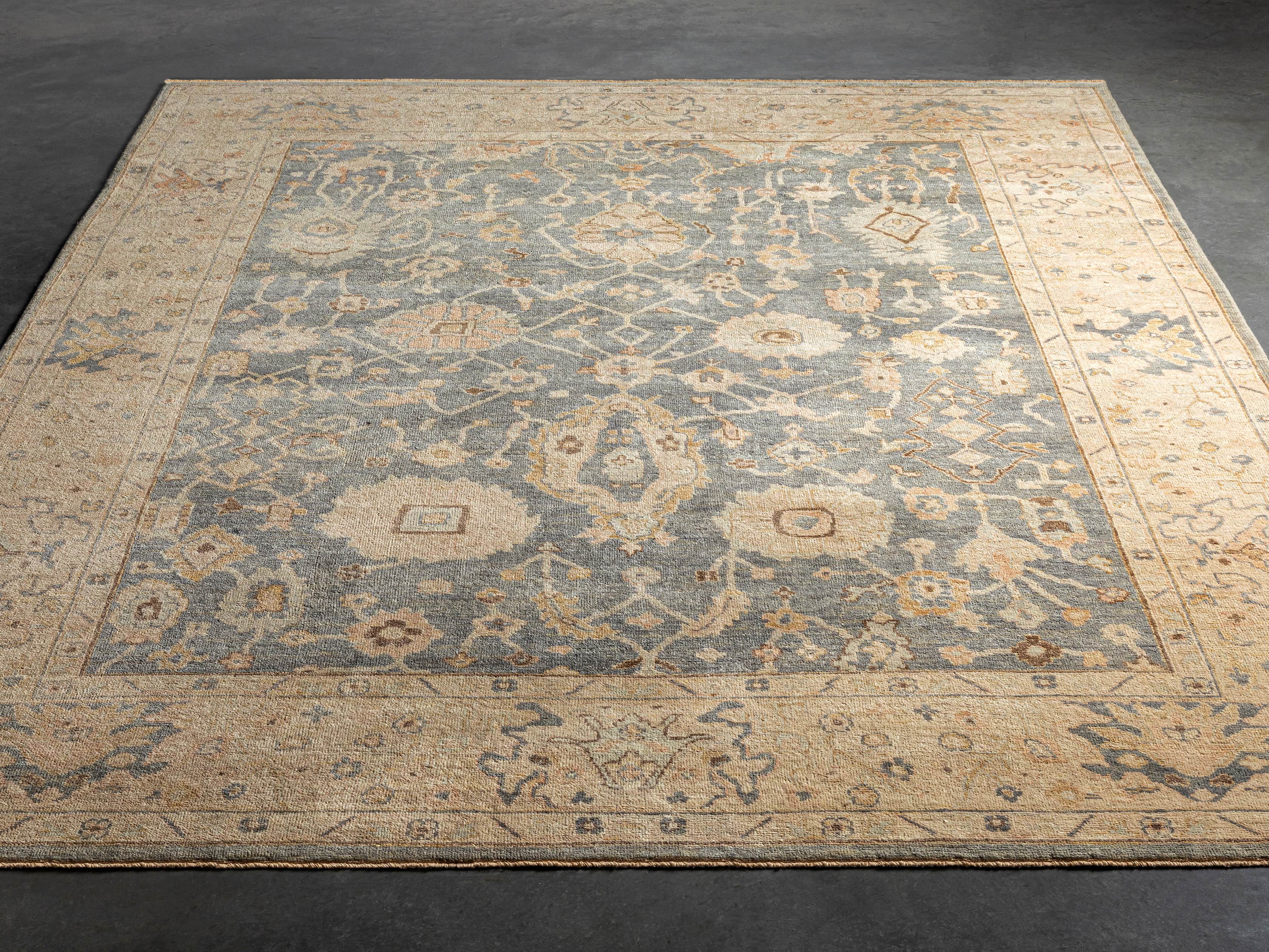 Enya Light Grey Hand-knotted Rug | Arhaus