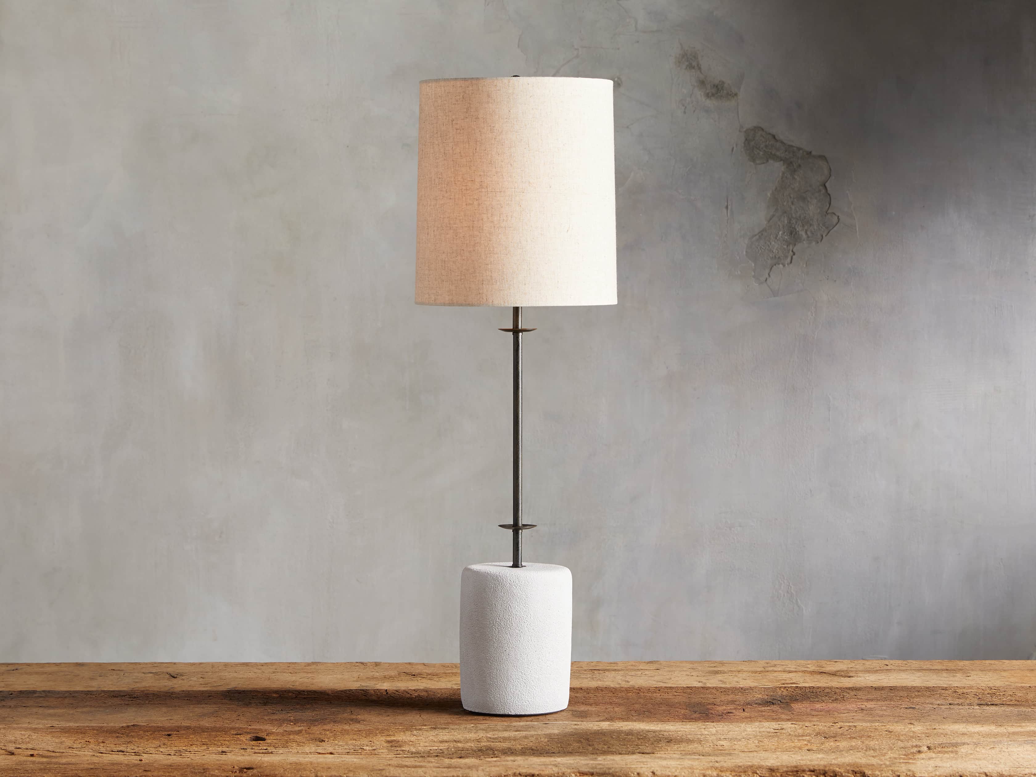 stone base lamp