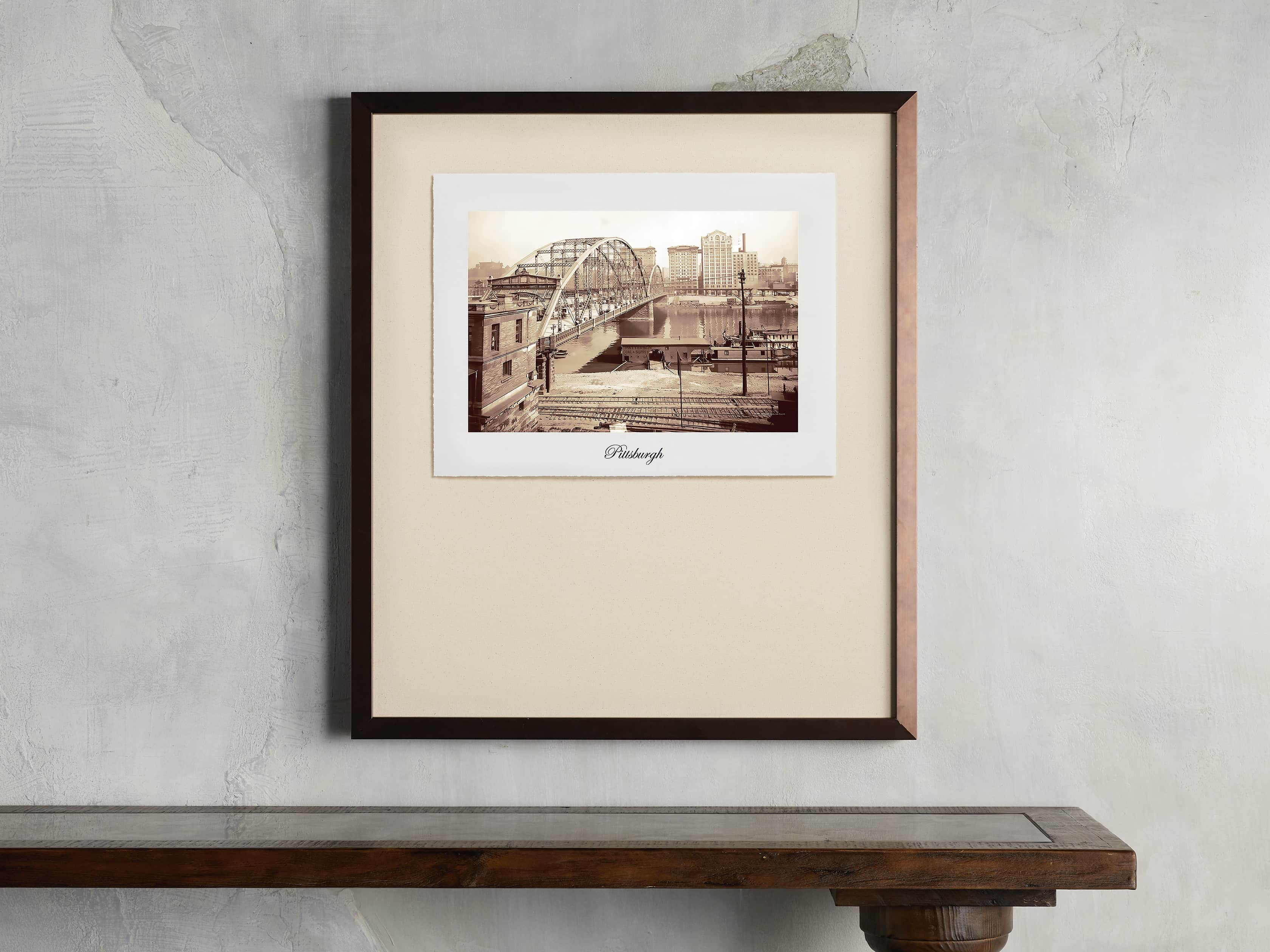 27" Framed Postcard from Pittsburgh II, slide 1 of 2