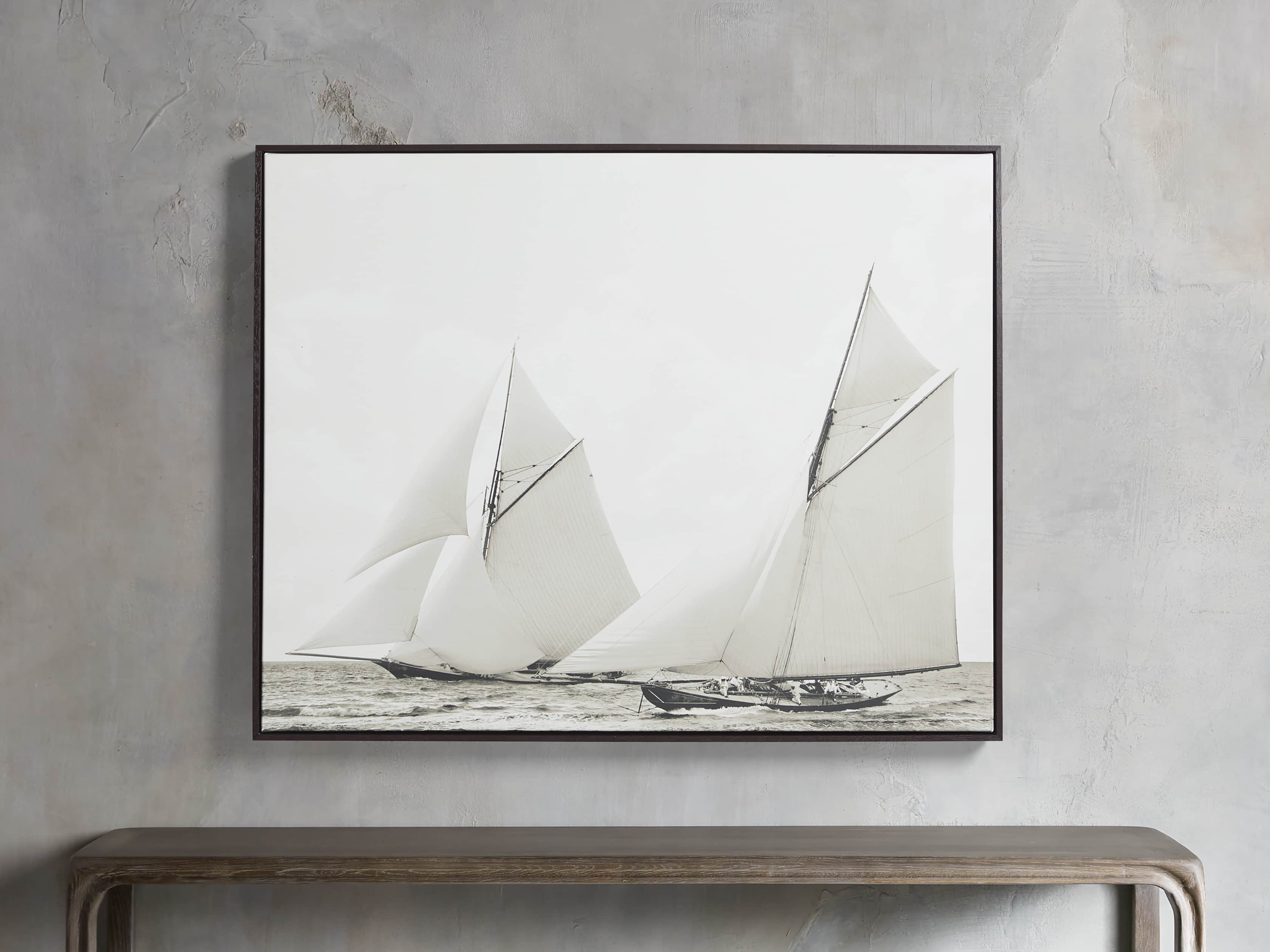 Sepia Sails Framed Print, slide 1 of 3
