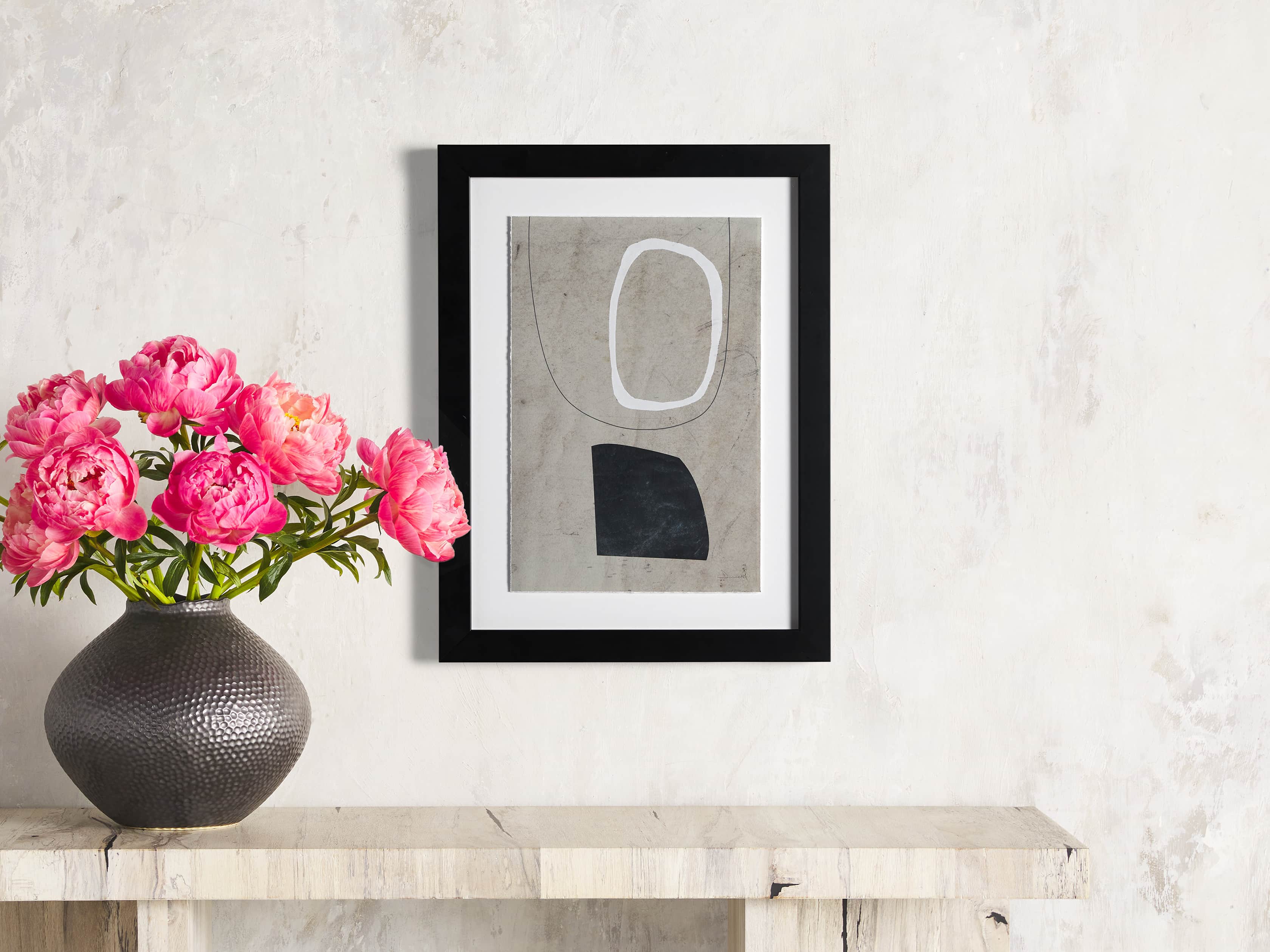 Contemplative Mix Media Framed Print I, slide 1 of 5