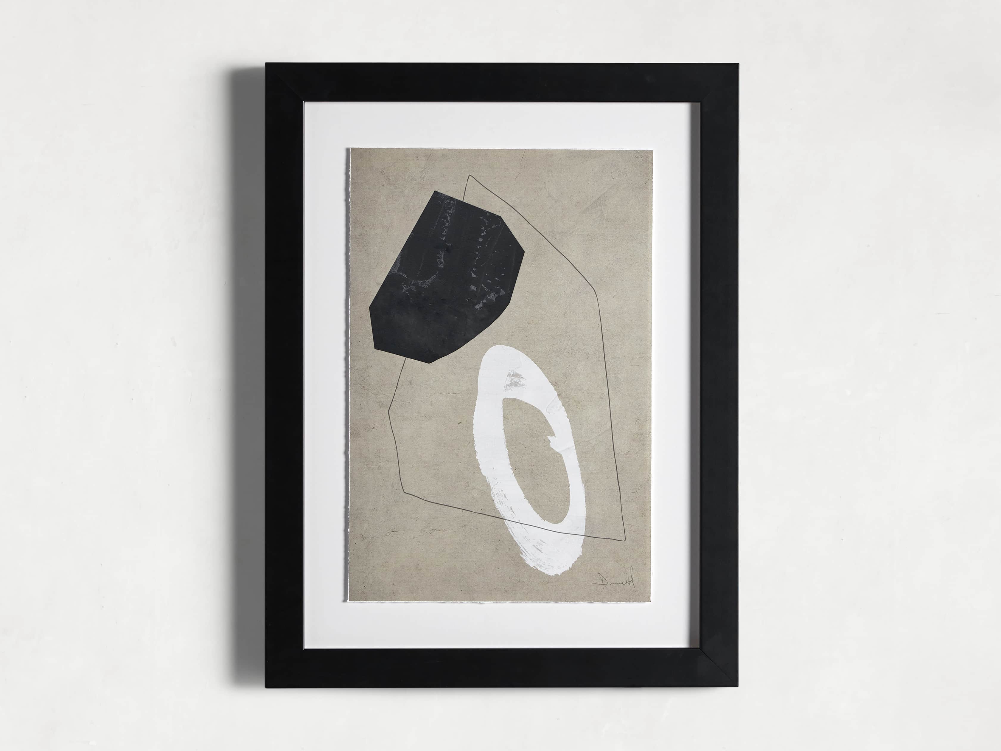 Contemplative Mix Media Framed Print II, slide 3 of 7