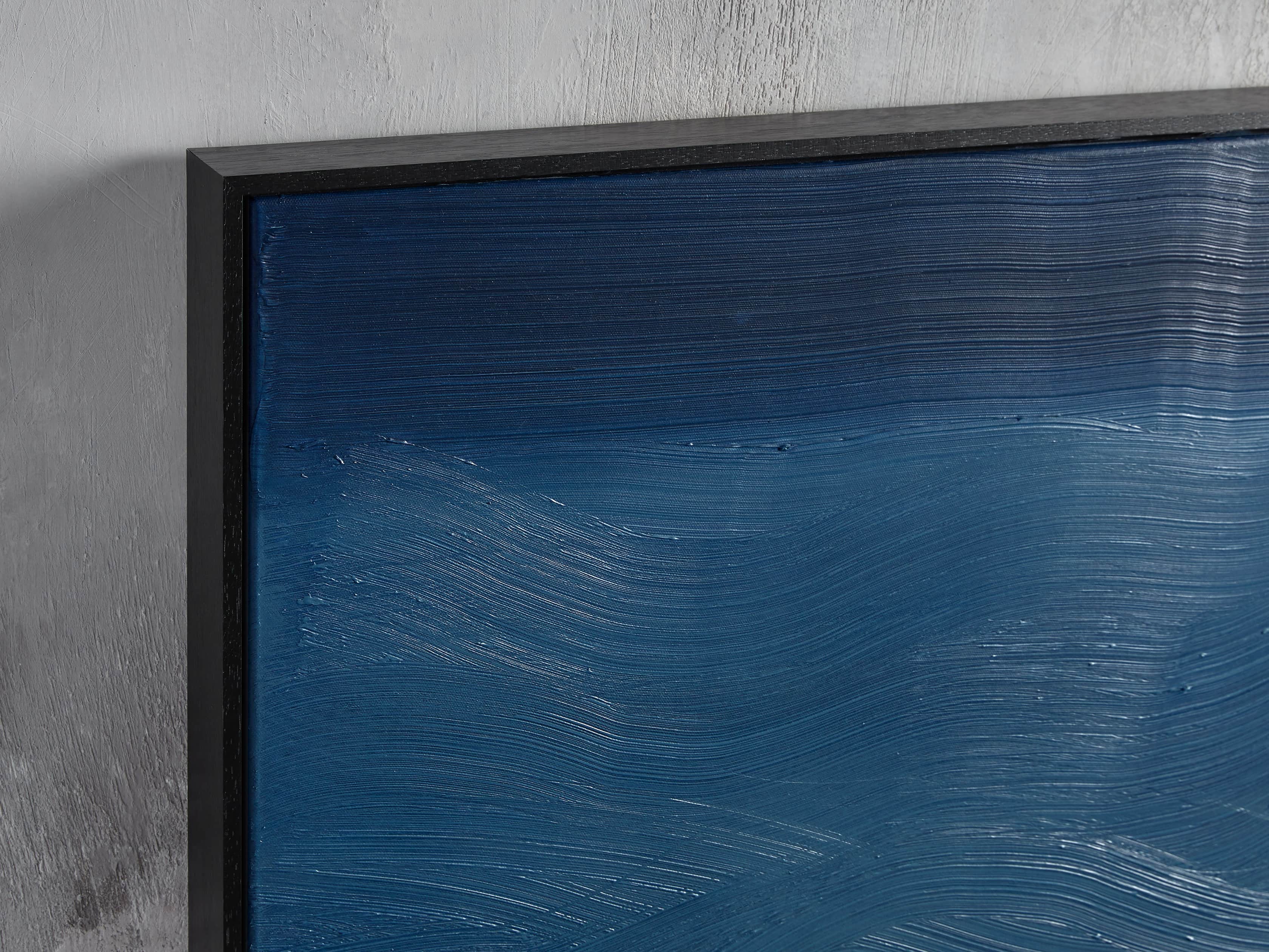 Indigo Waves Framed Painting, slide 2 of 5