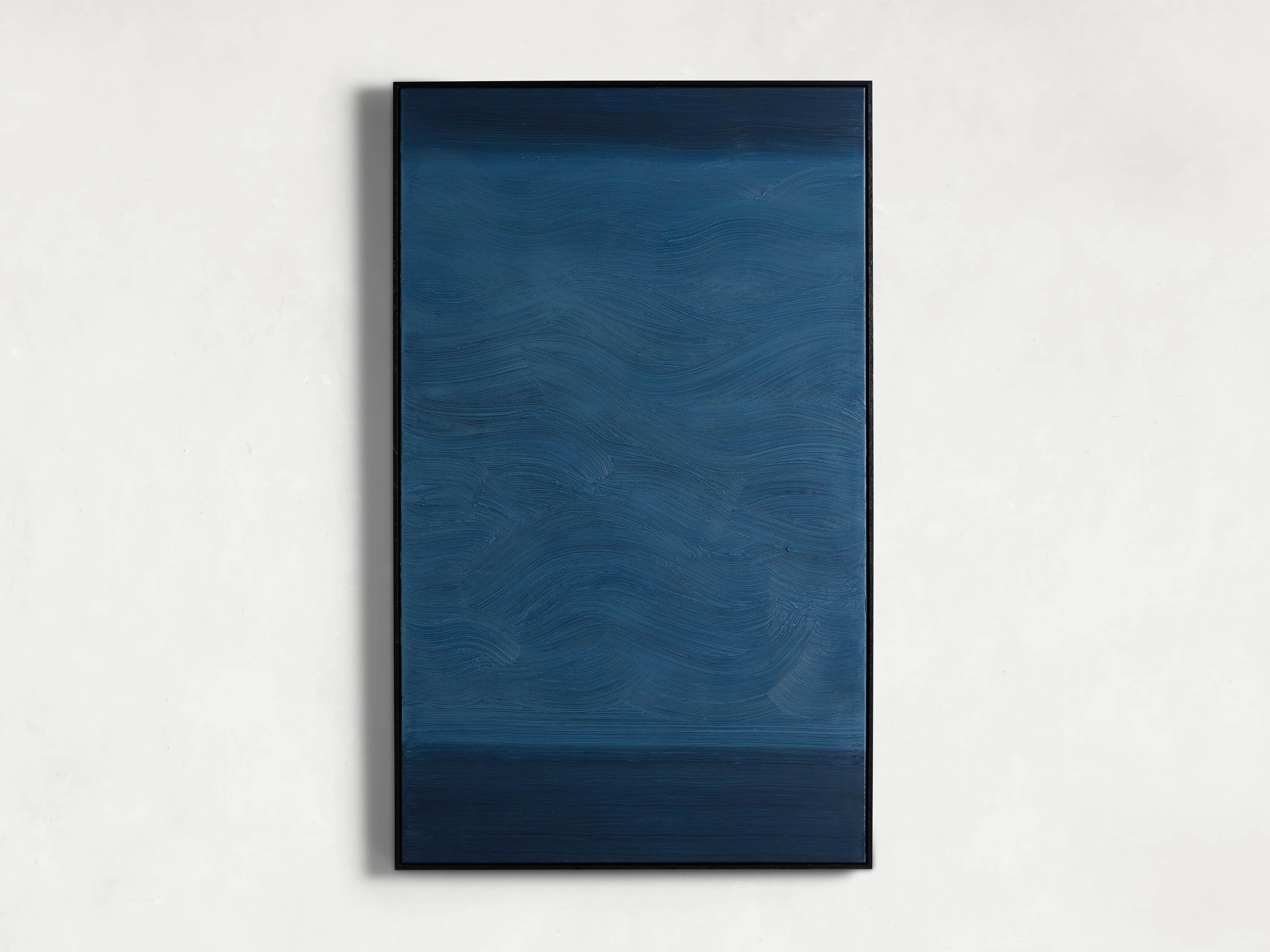 Indigo Waves Framed Painting, slide 3 of 5