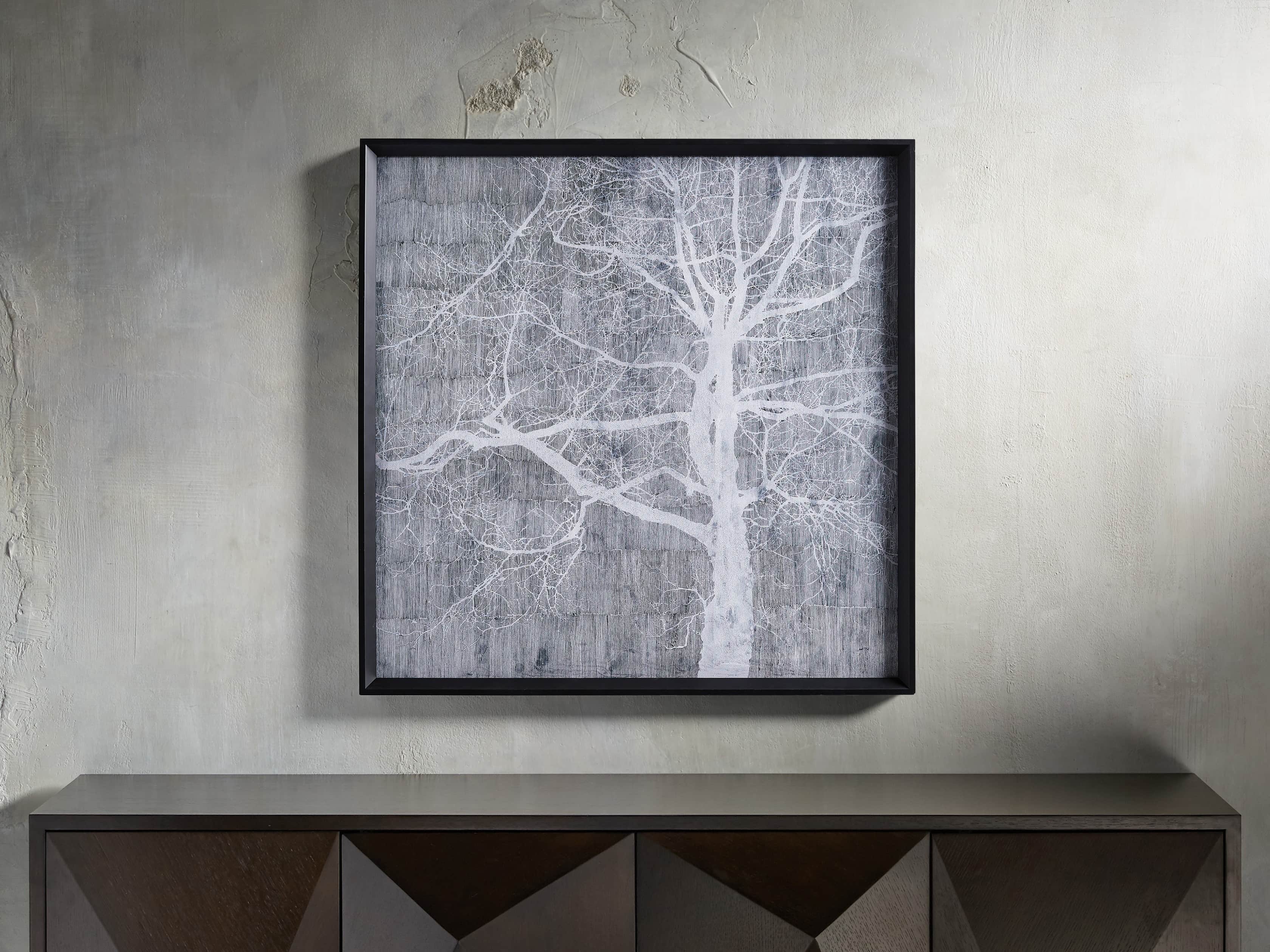 Shadowy Treescape 31" Framed Print, slide 1 of 5
