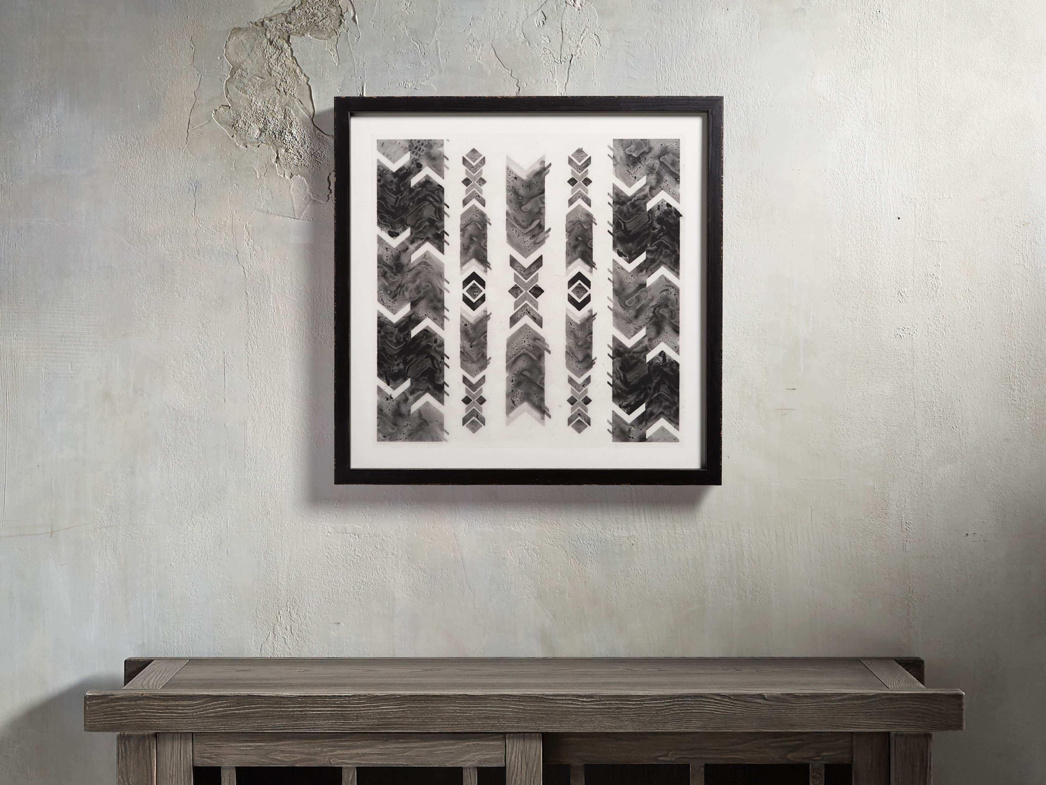 Ink Impression 21" Framed Print