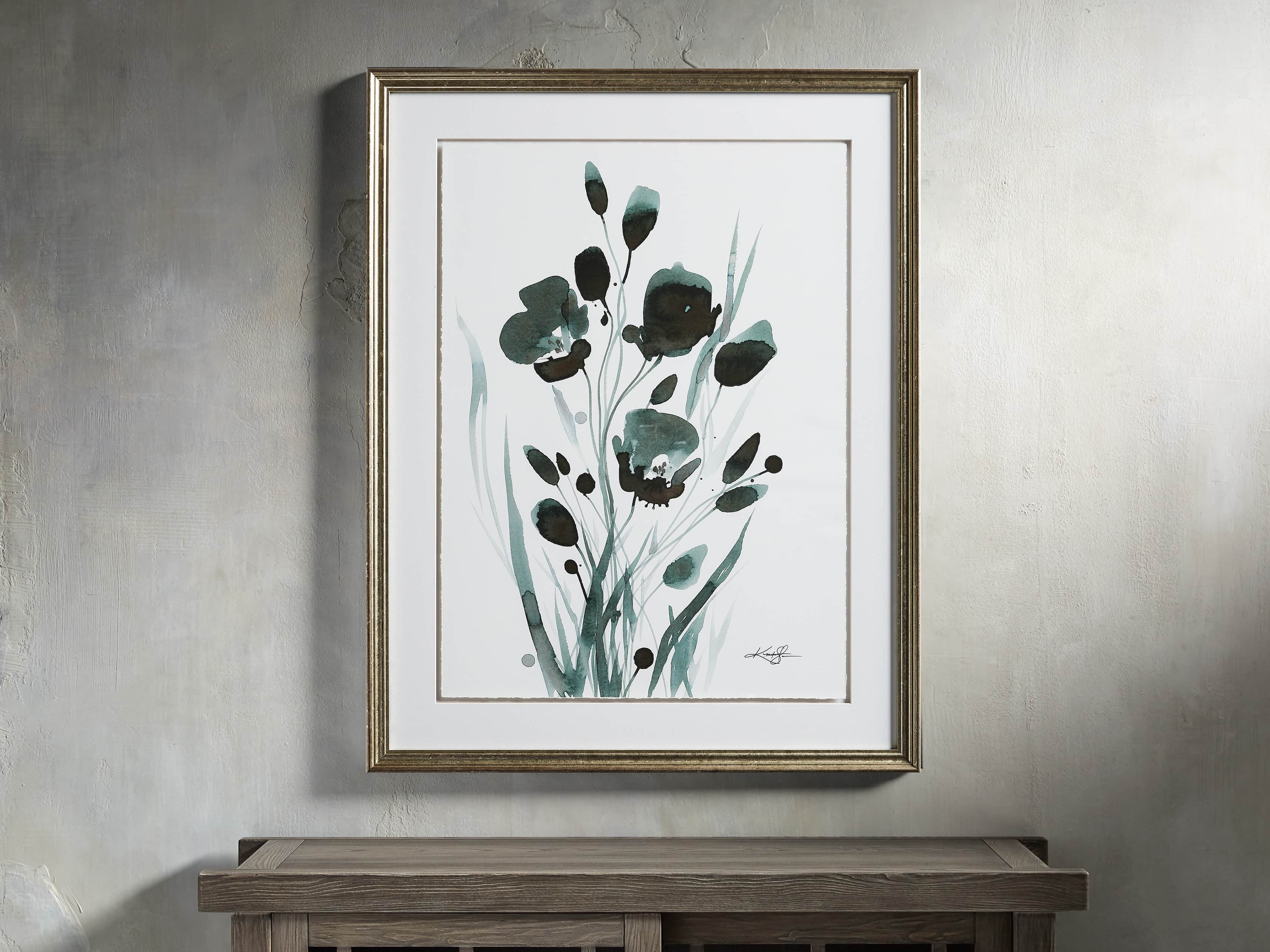 Harmonious Petals 30" Framed Print I, slide 1 of 4