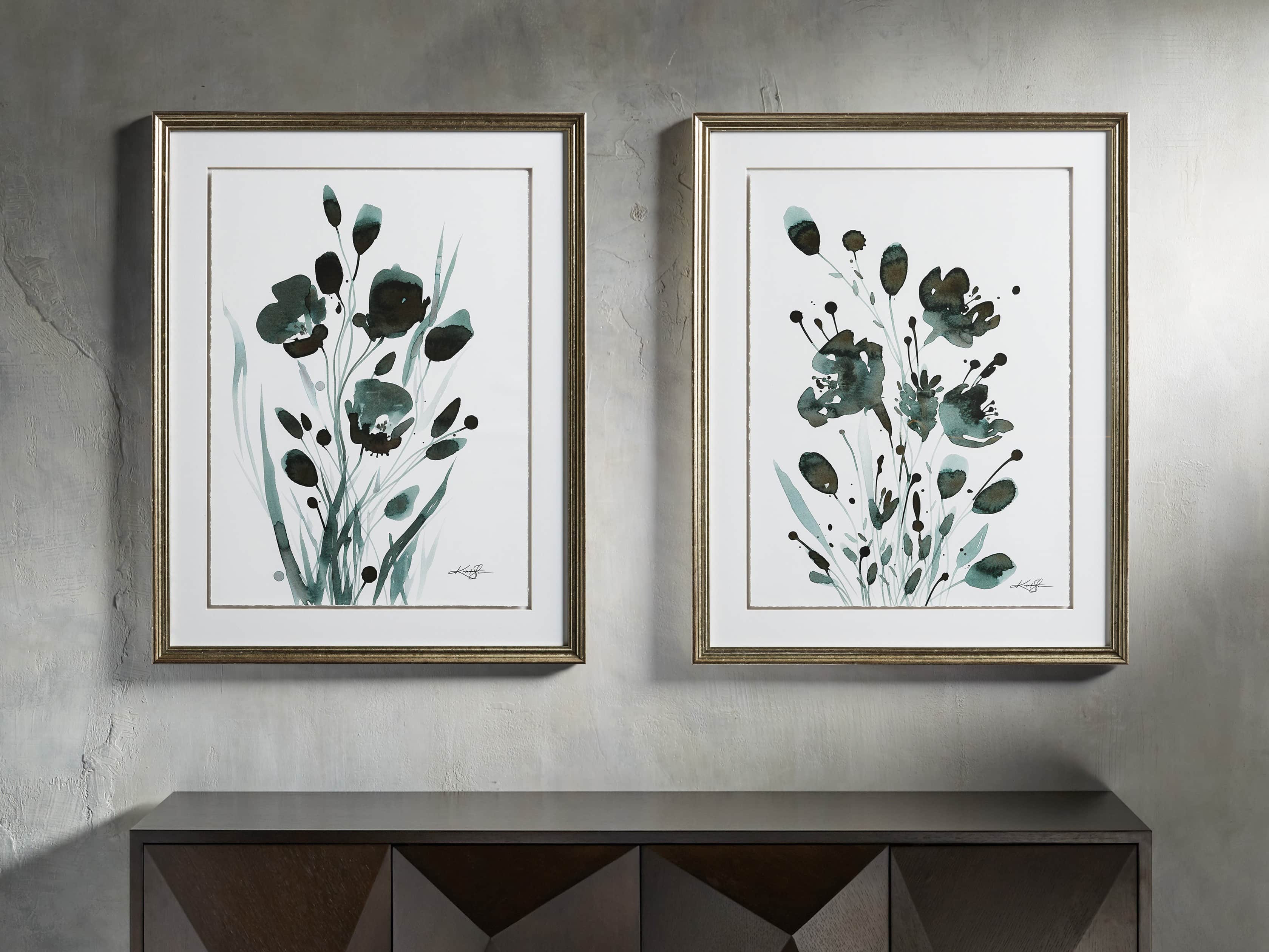 Harmonious Petals 30" Framed Print I, slide 3 of 4