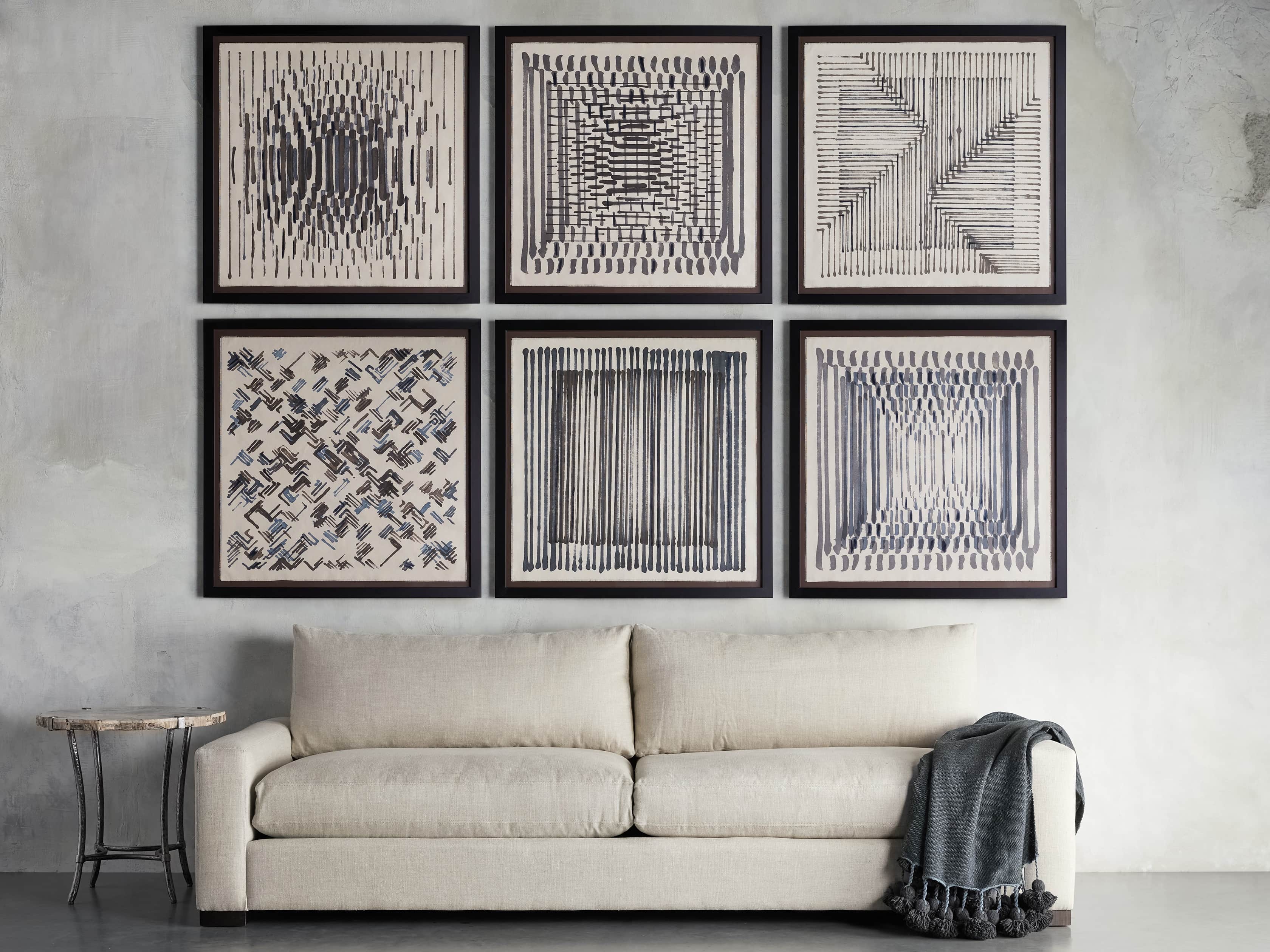 Abstract Lines Framed Tapestry IV, slide 3 of 6