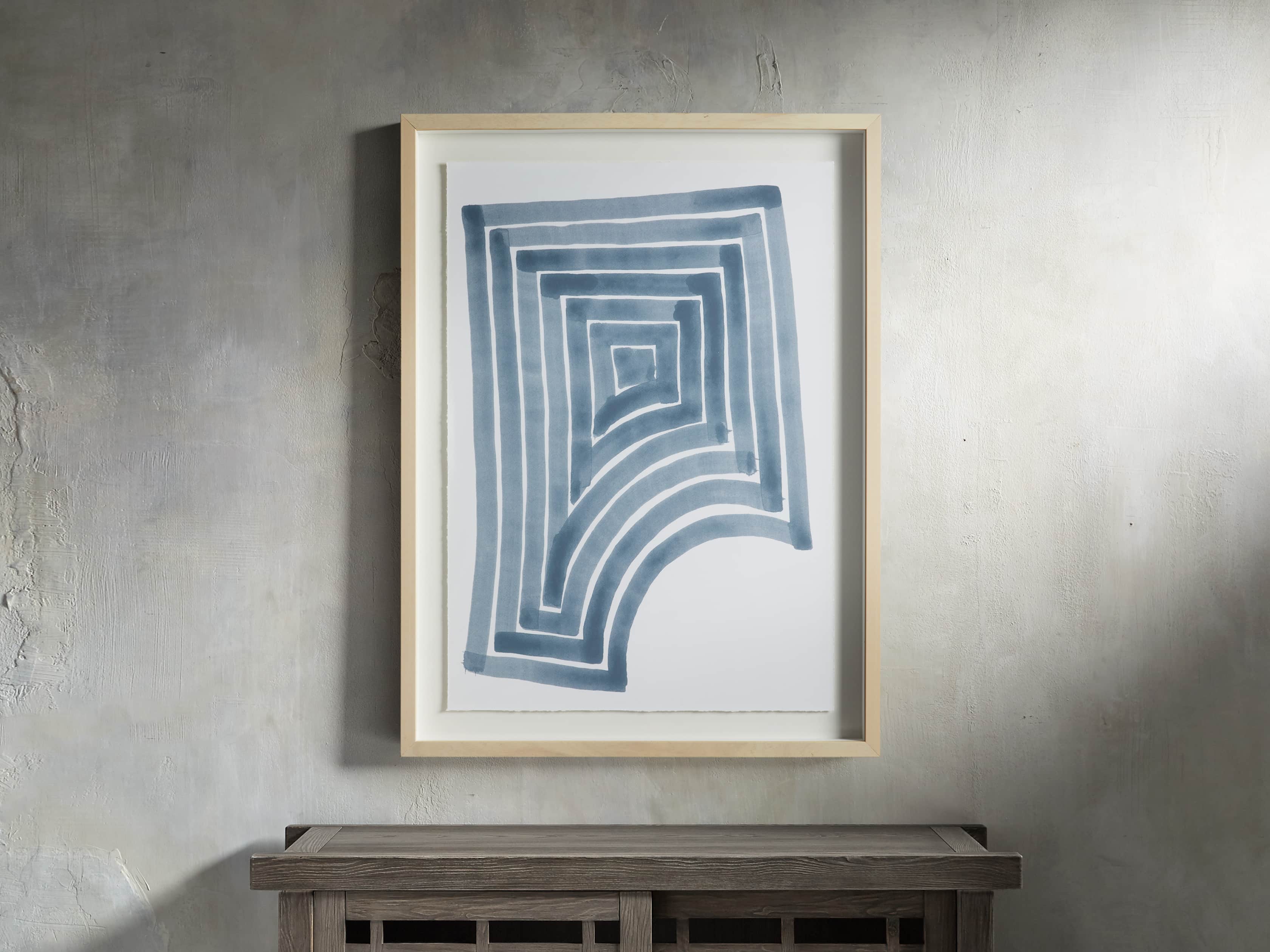 Linee Blu Framed Print II, slide 1 of 5
