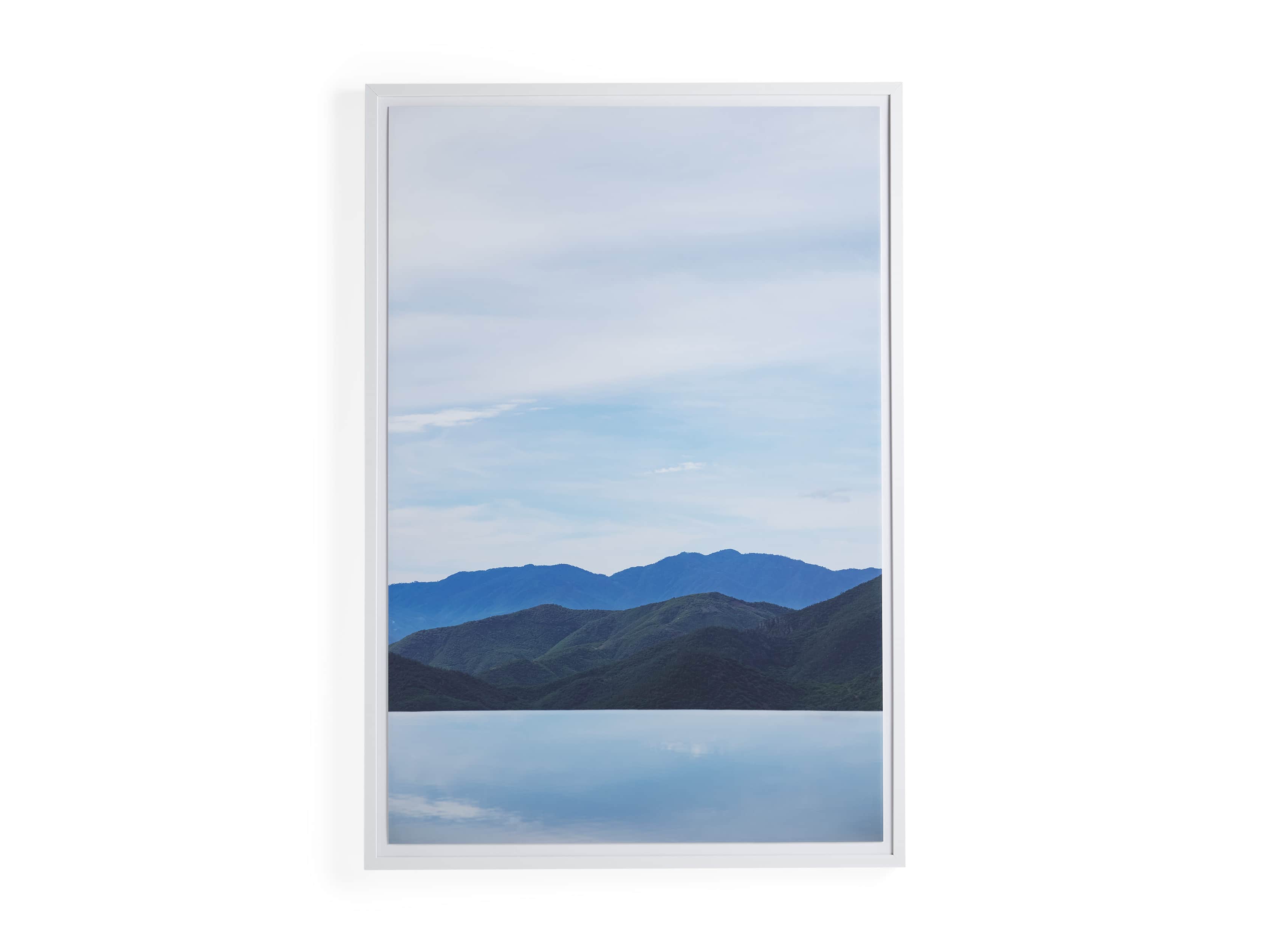 Mountain Views Blue Framed Print, slide 4 of 4