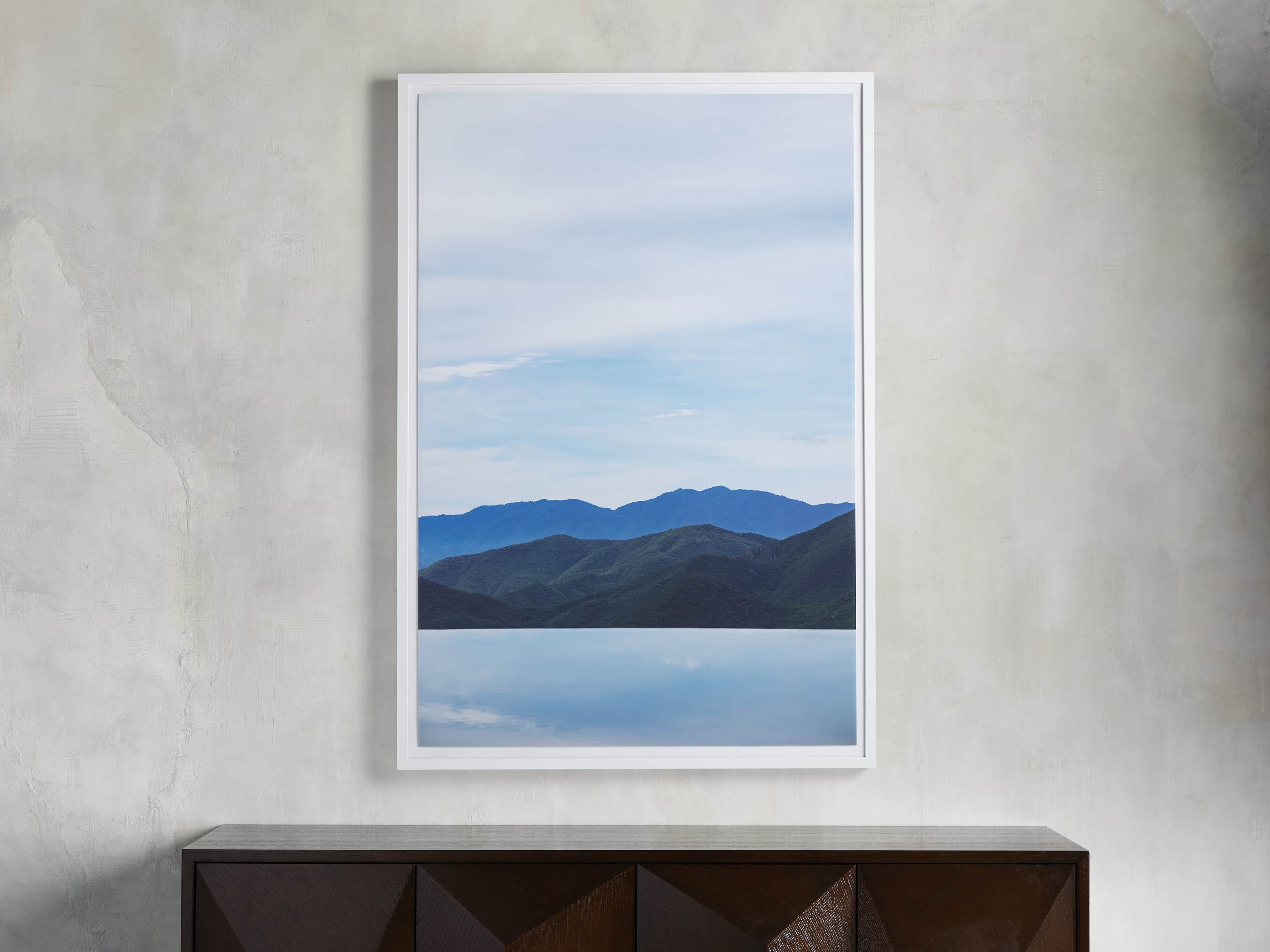 Mountain Views Blue Framed Print, slide 1 of 4
